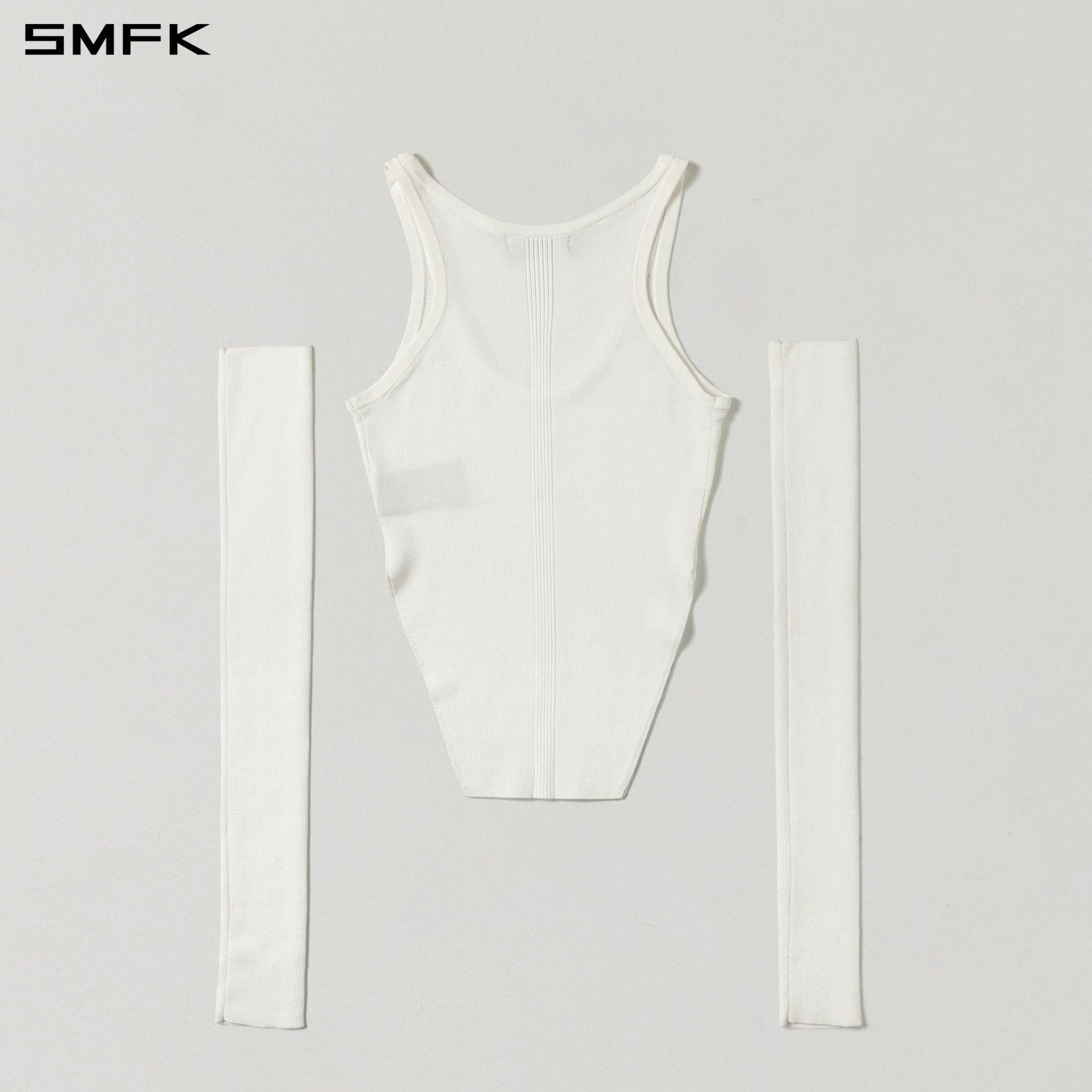 SMFK White Knitted Vest | MADAX