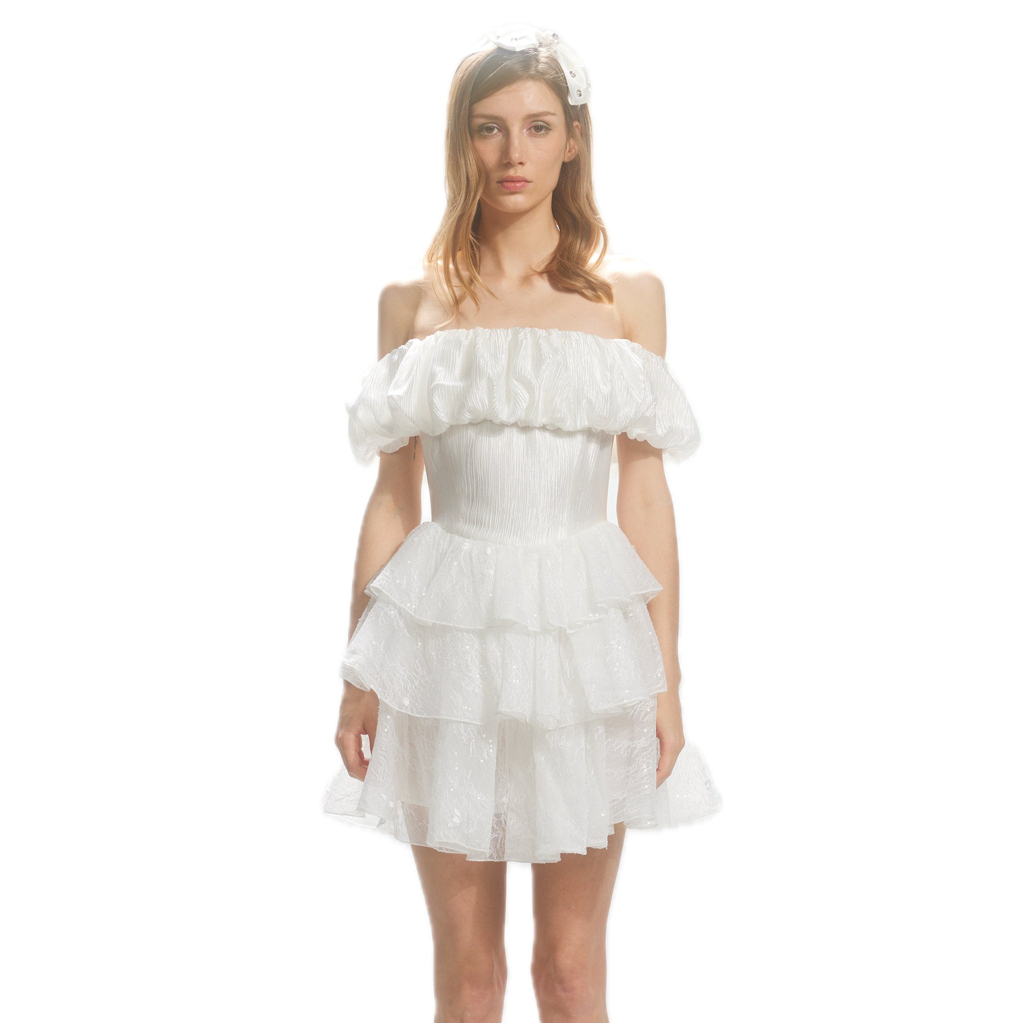 ARTE PURA White Lace Pod Sheath Dress | MADA IN CHINA