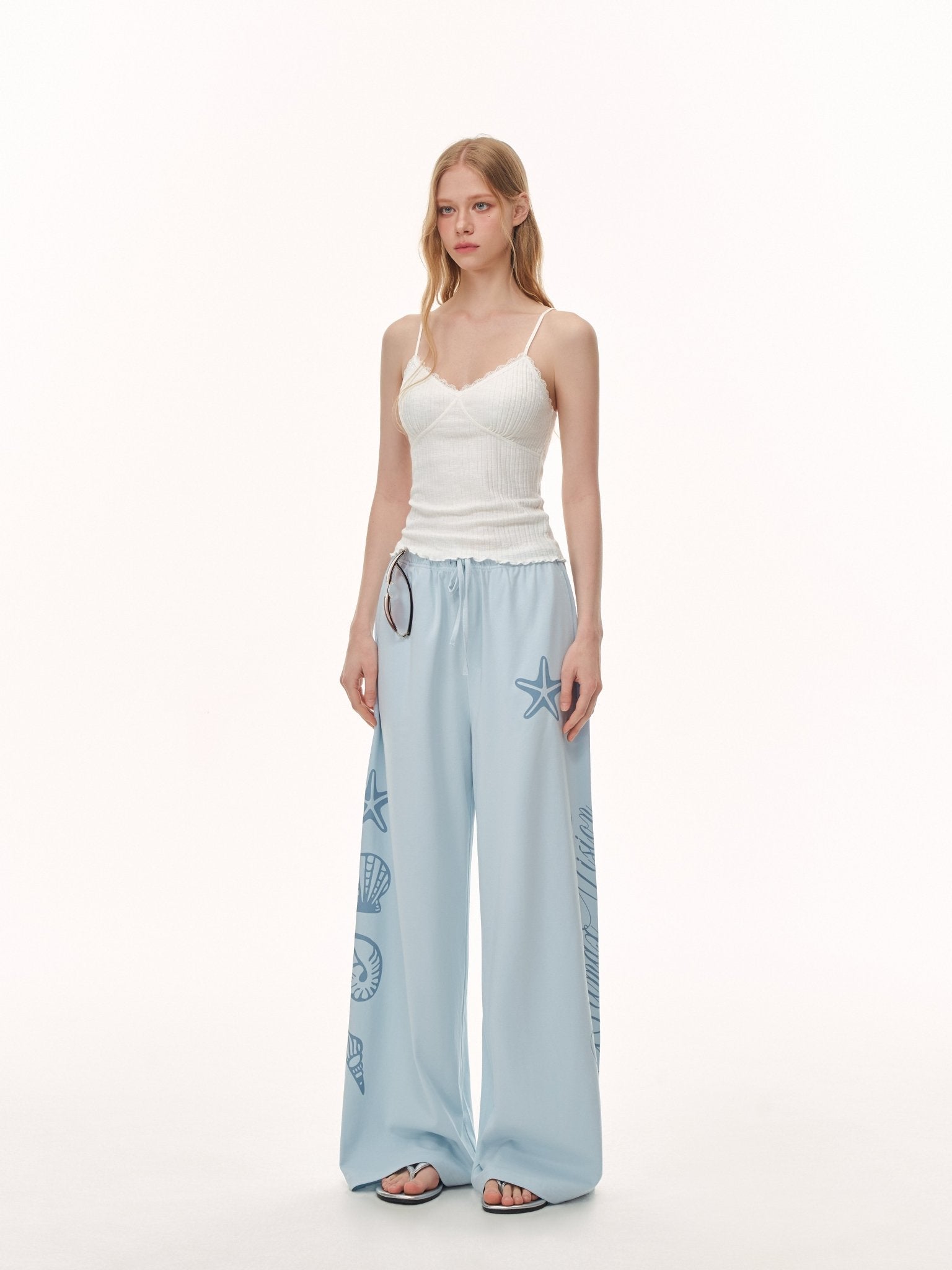 CLIMAX VISION White Lace - Trimmed V - Neck Camisole | MADAX