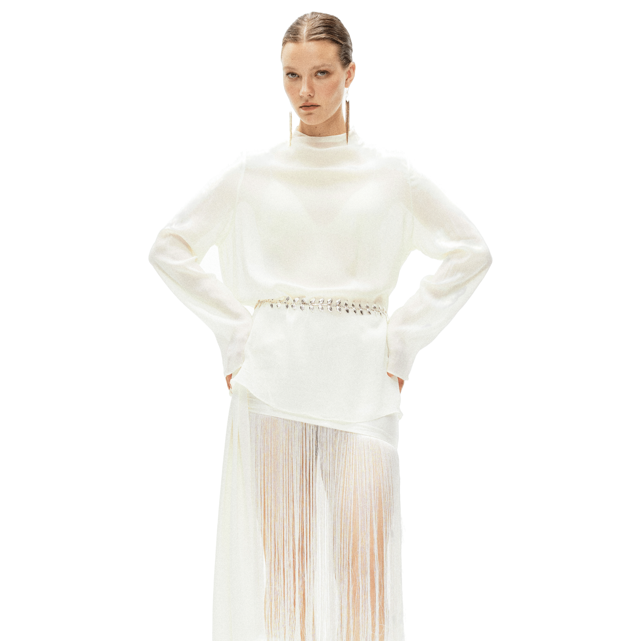 ARTE PURA White Lazy See - through Bottoming Top | MADAX