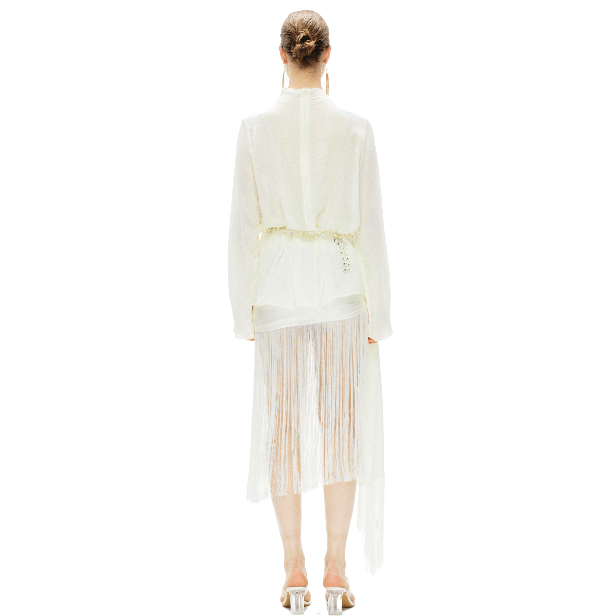 ARTE PURA White Lazy See - through Bottoming Top | MADAX