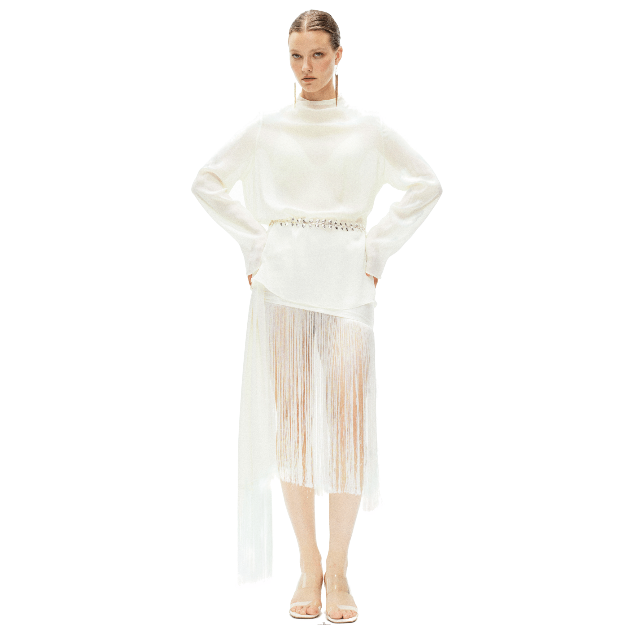 ARTE PURA White Lazy See - through Bottoming Top | MADAX