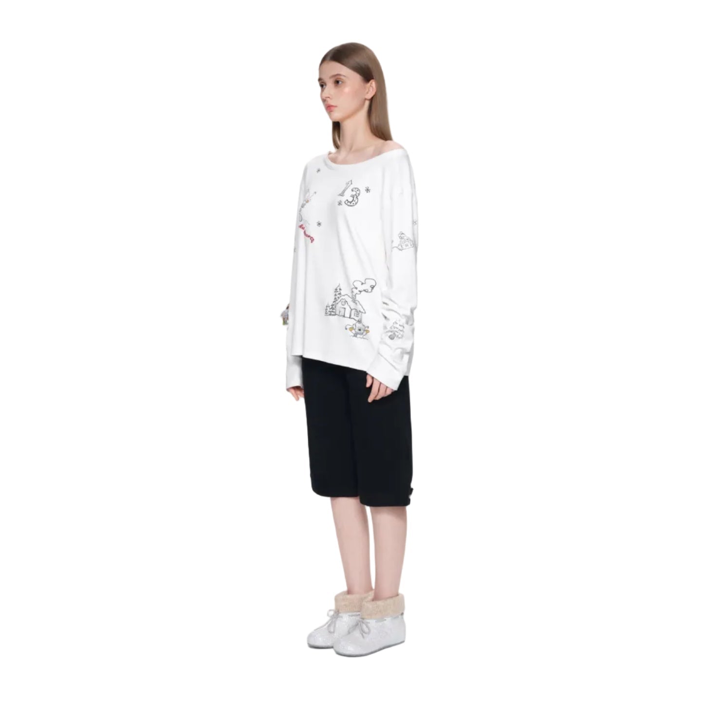 13DE MARZO White Off-shoulder T-shirt | MADAX