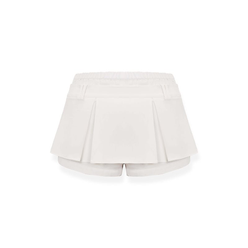 NAWS White Organza Pleated Skirt | MADAX