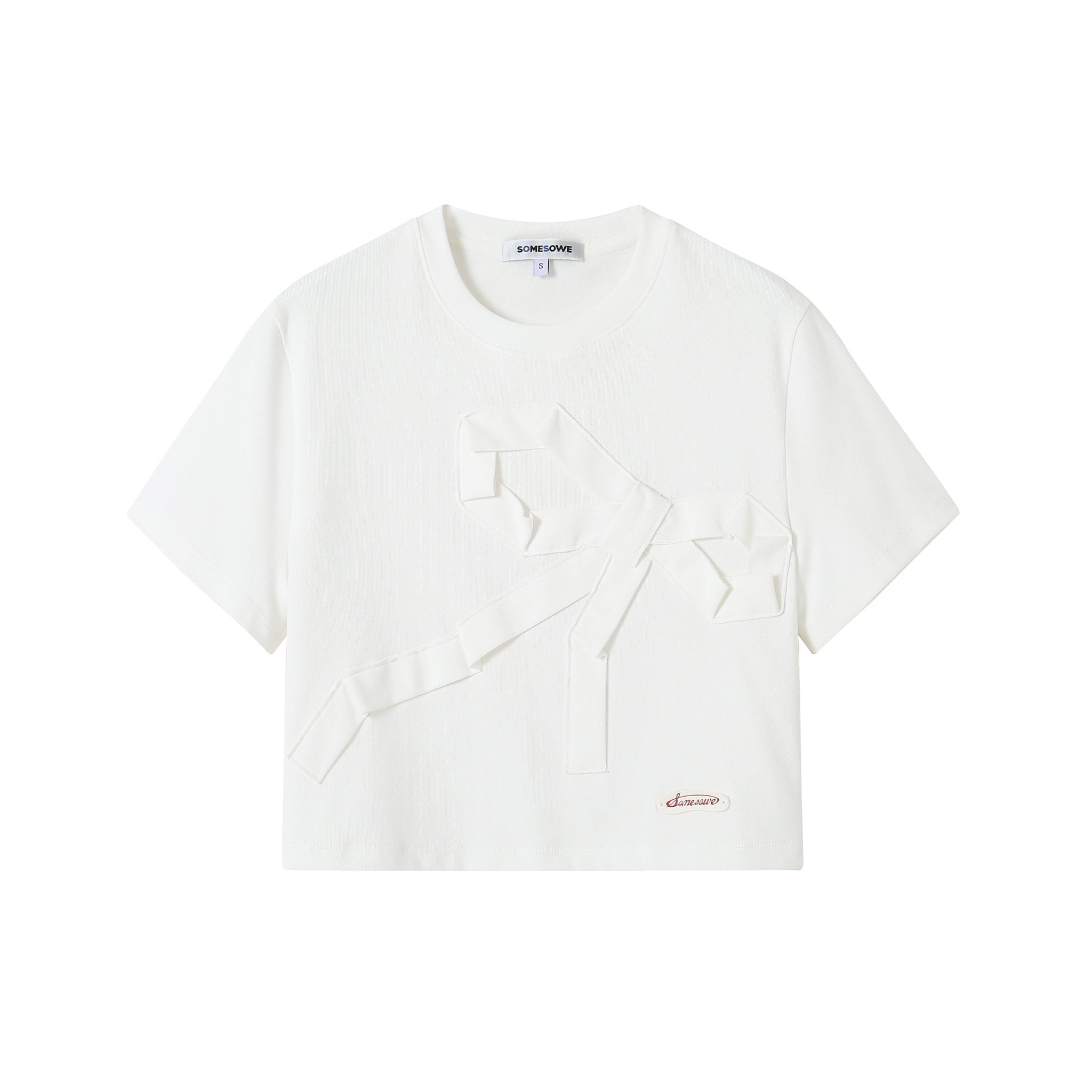 SOMESOWE White Origami Short-sleeved Top | MADA IN CHINA