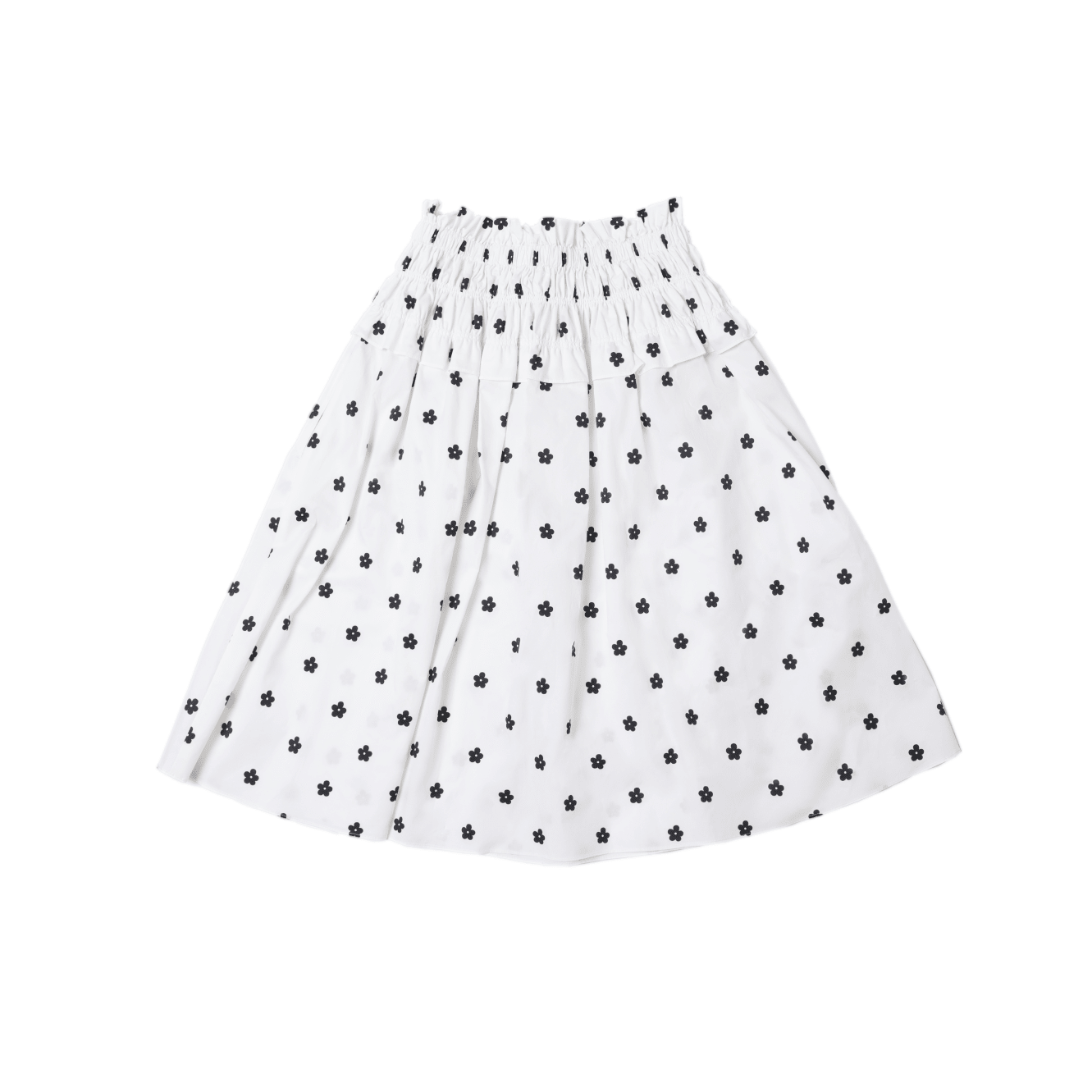 CLIMAX VISION White Printed Two - Way Drawstring Strapless Dress/Skirt | MADAX