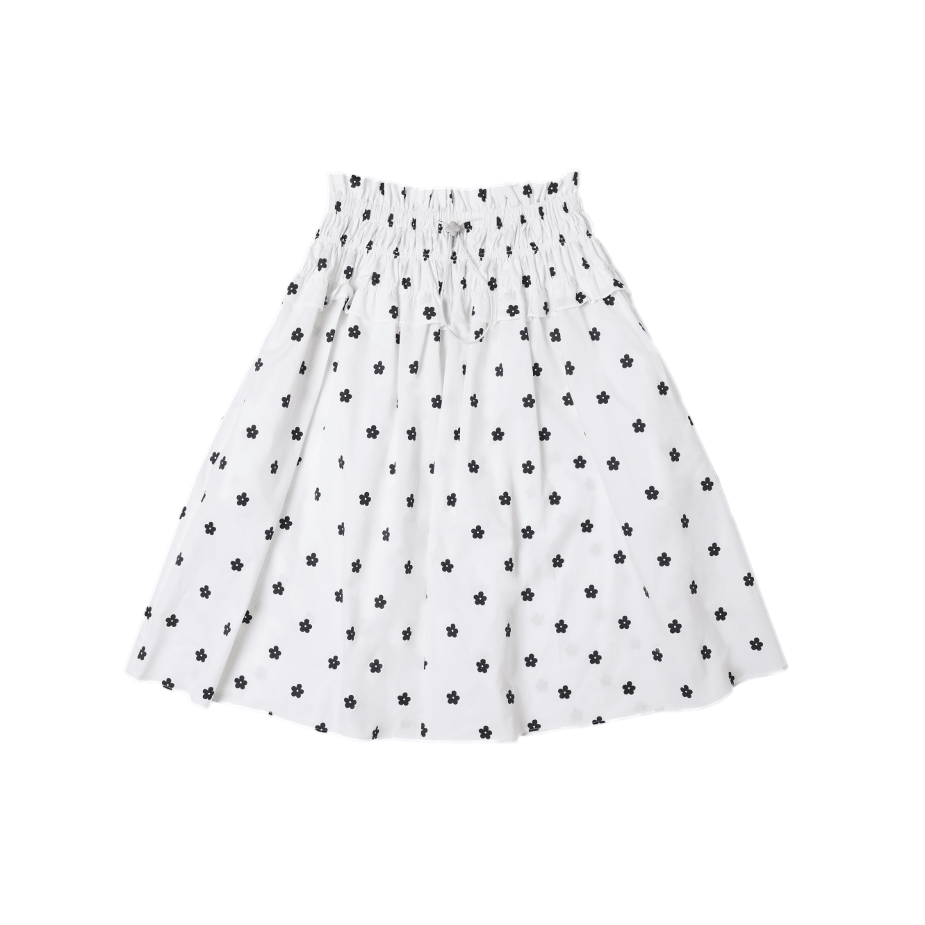 CLIMAX VISION White Printed Two - Way Drawstring Strapless Dress/Skirt | MADAX
