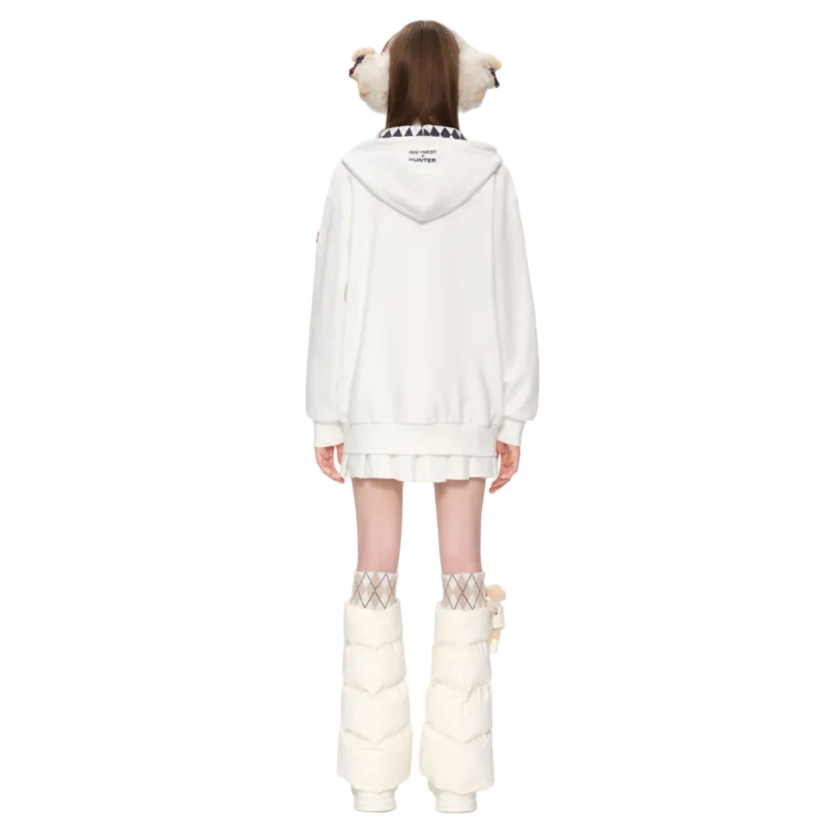 13DE MARZO White Puff-patterned Lace-up Snow Boots | MADAX