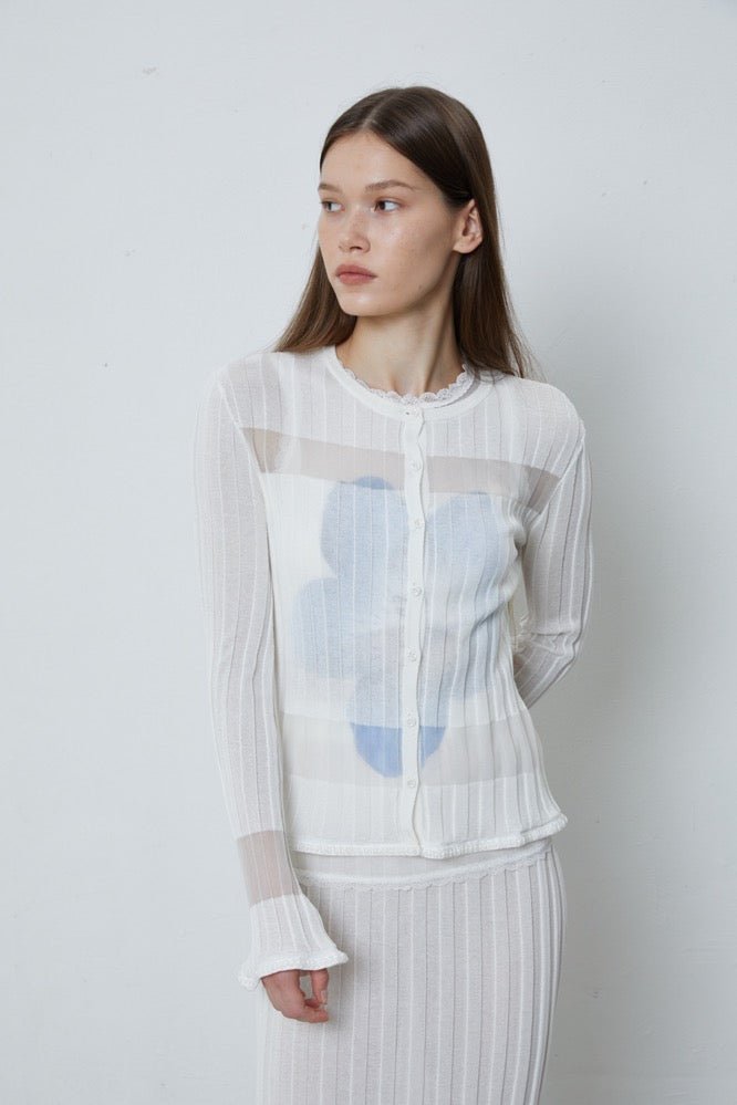 FENGYI TAN White Round-neck Cardigan | MADA IN CHINA