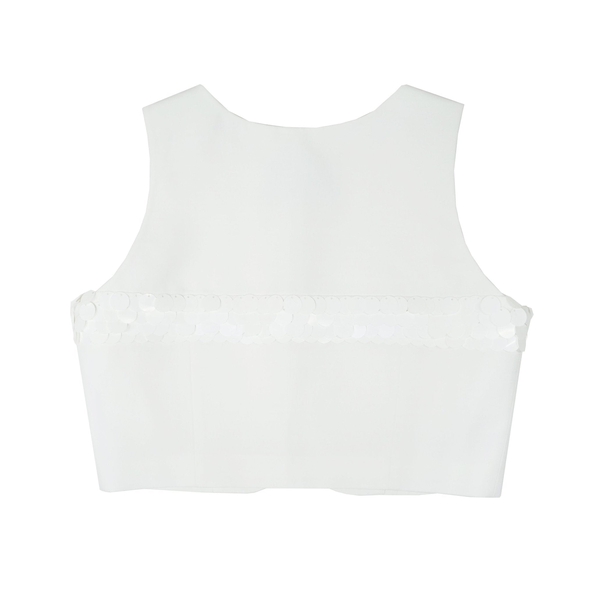 FENGYI TAN White Sequined Suit Vest | MADA IN CHINA