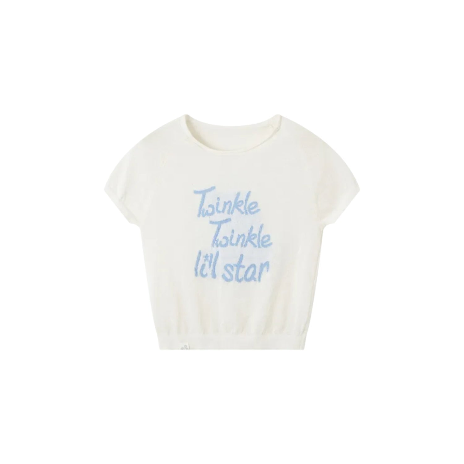 SOMESOWE White Short-Sleeved T-Shirt with Little Stars | MADAX