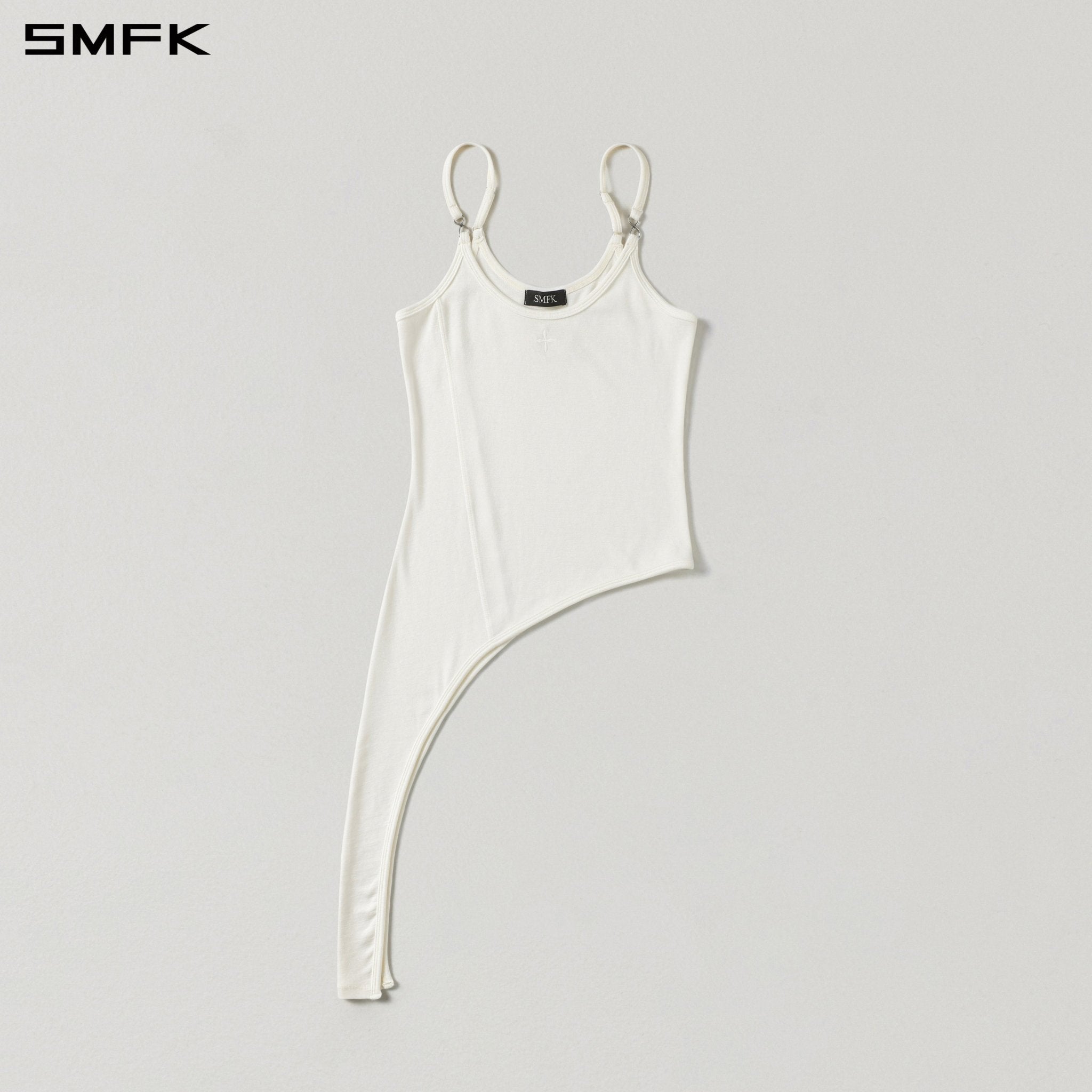 SMFK White Slanted Halter Top | MADAX