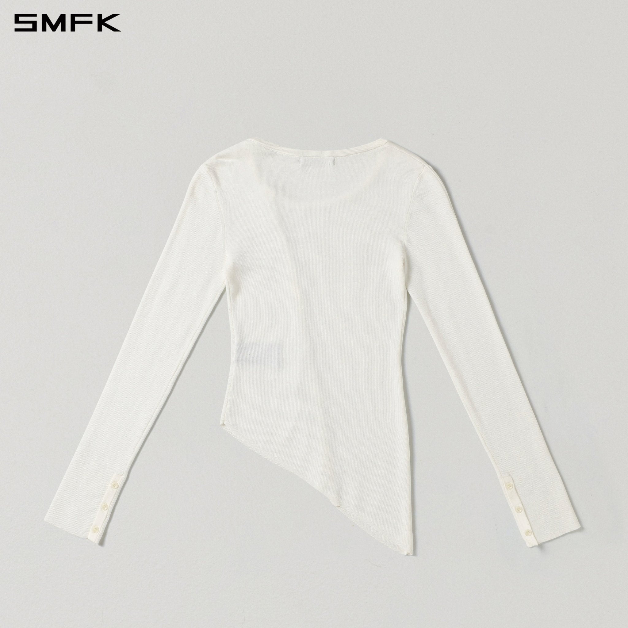 SMFK White Spiral Knit Cardigan | MADAX