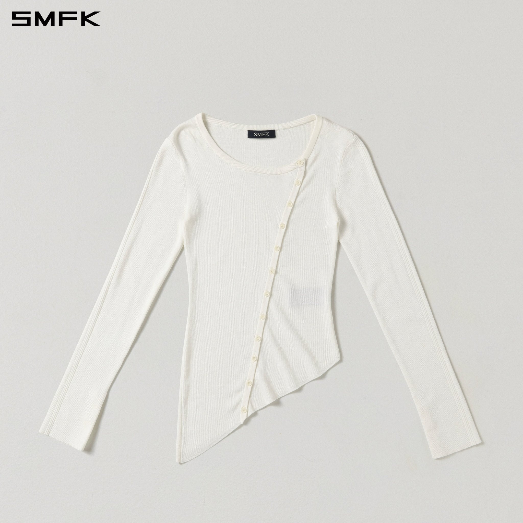 SMFK White Spiral Knit Cardigan | MADAX