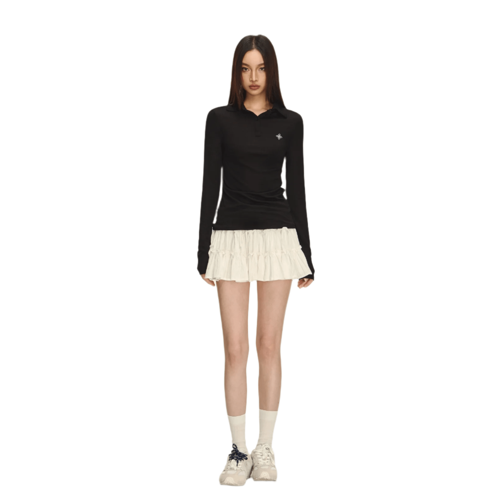 Climax Vision White Three - layer Puffy Cake Skirt | MADAX