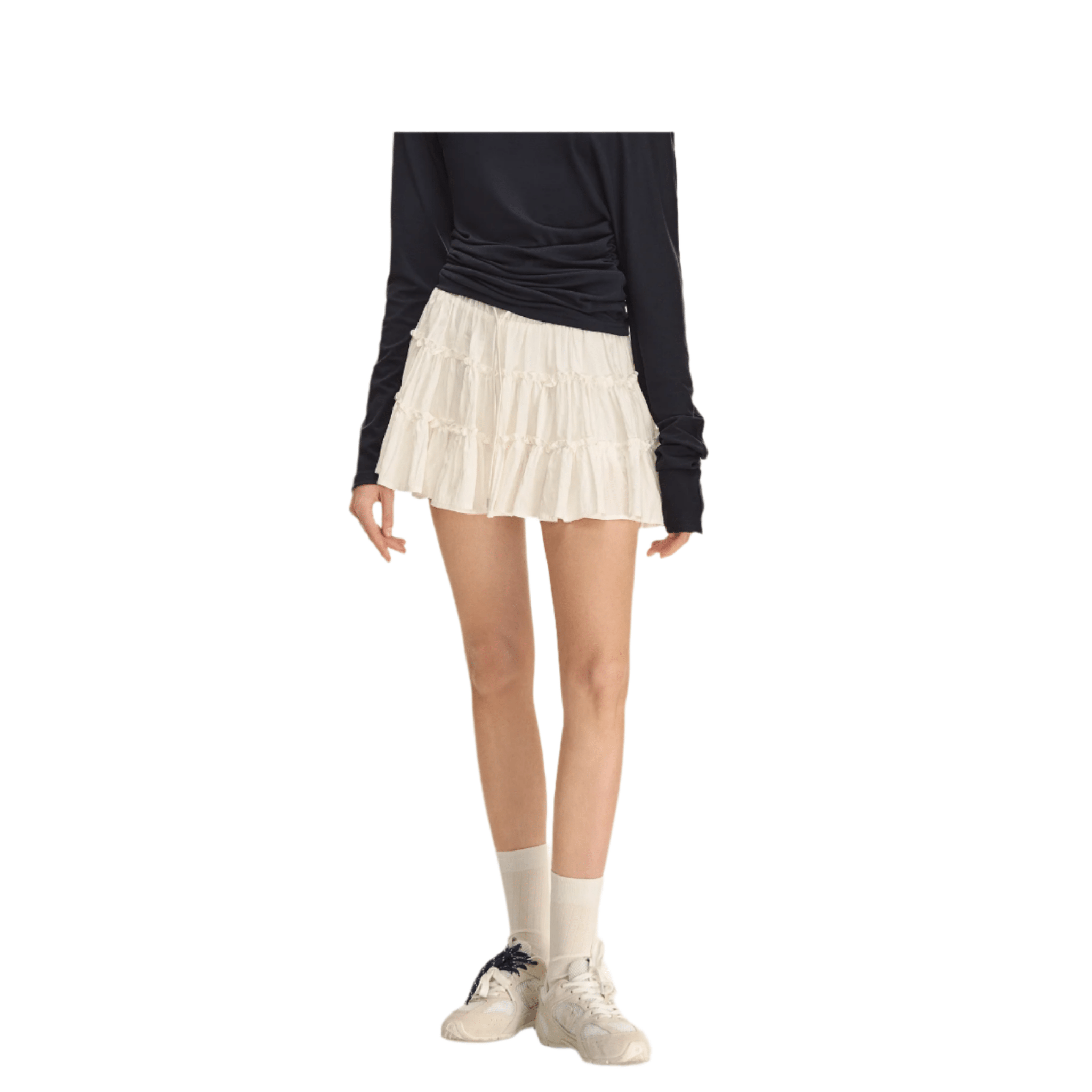 Climax Vision White Three - layer Puffy Cake Skirt | MADAX