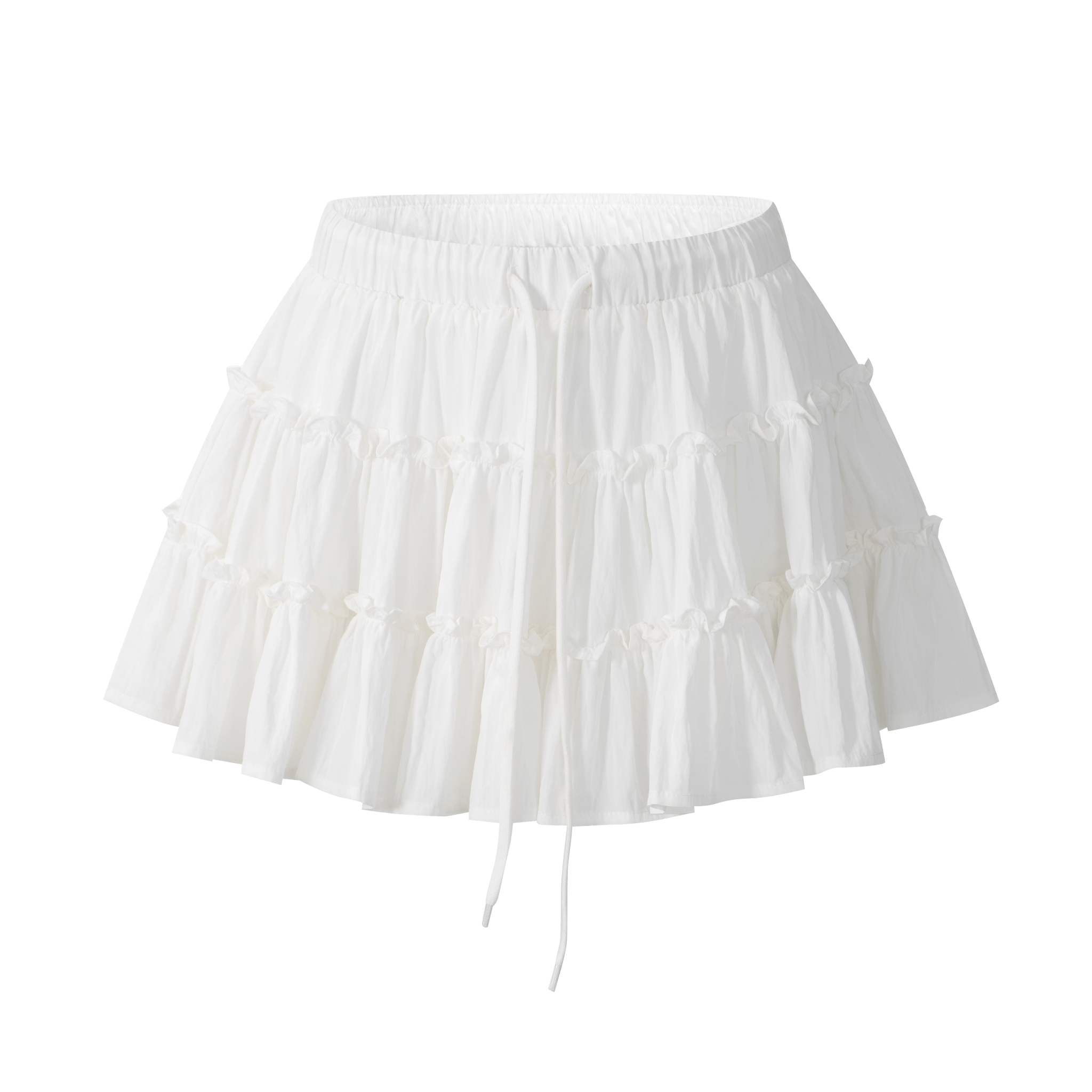 Climax Vision White Three - layer Puffy Cake Skirt | MADAX