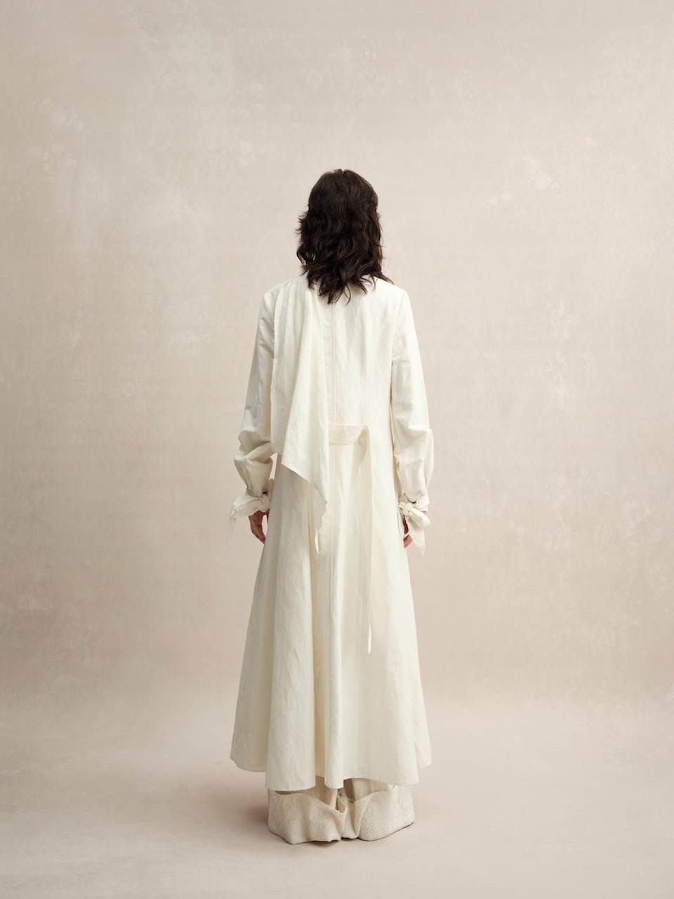 ELYWOOD White Tie - front Shirt Dress | MADAX