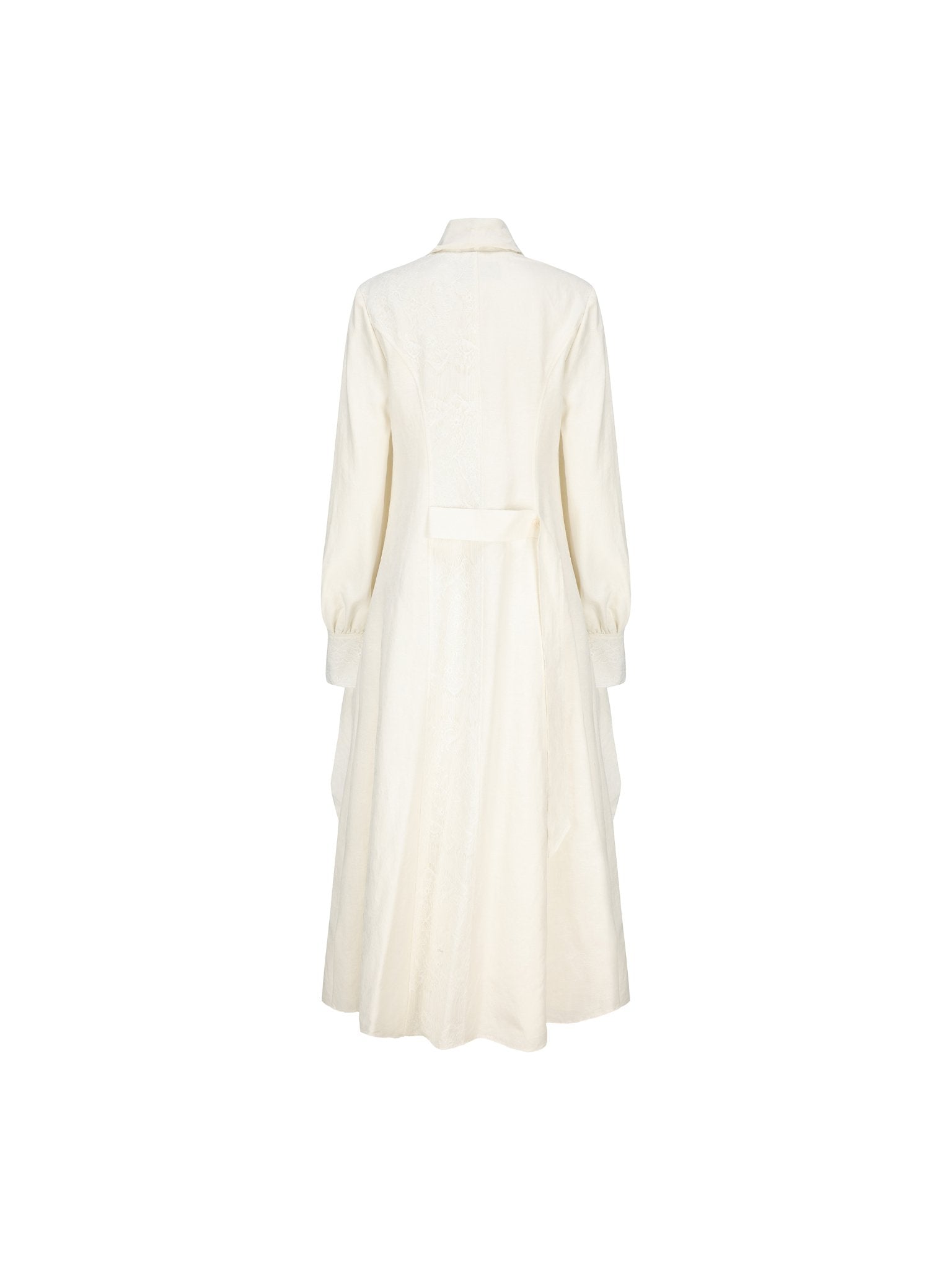 ELYWOOD White Tie - front Shirt Dress | MADAX