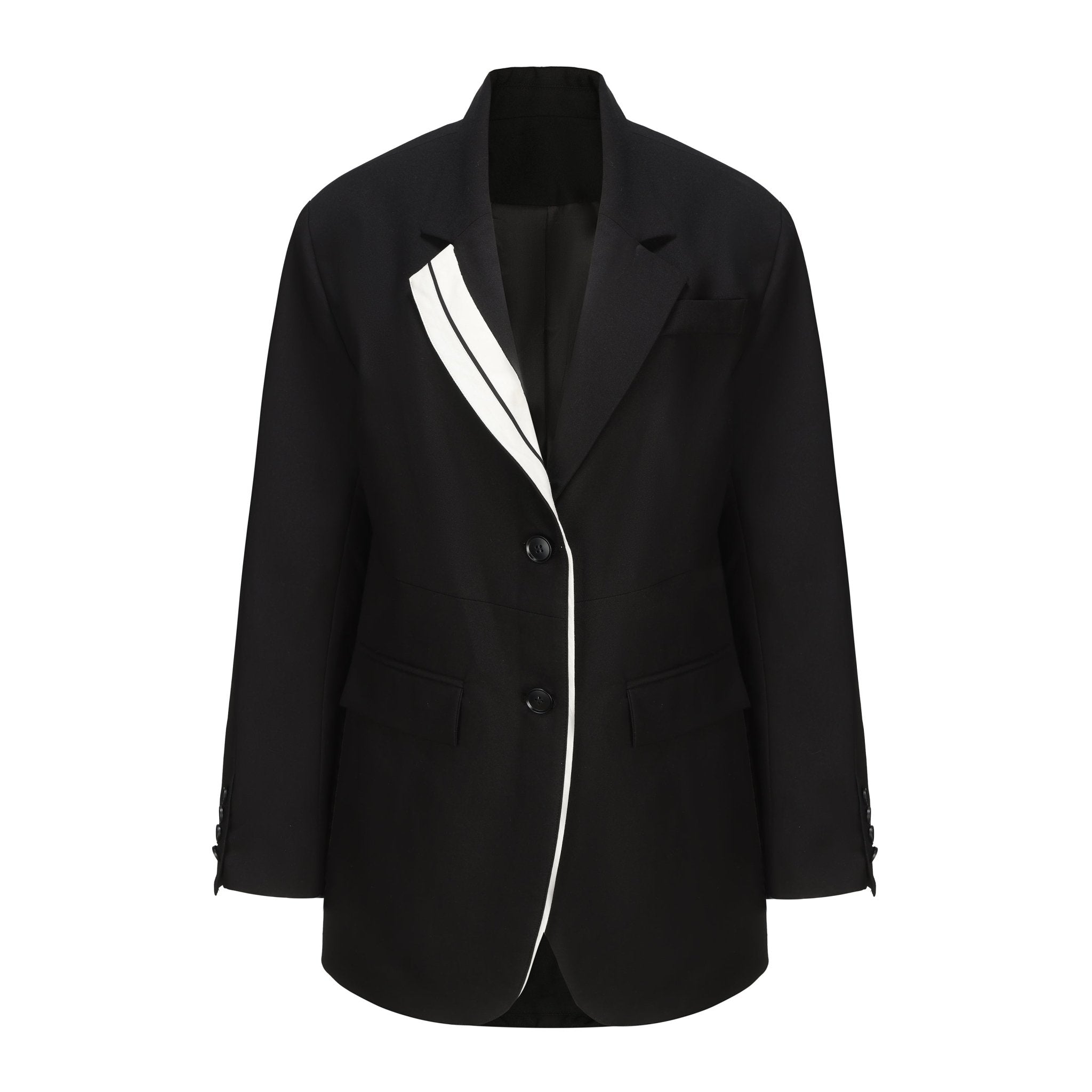 ARTE PURA White Trimmed Black Suit | MADA IN CHINA