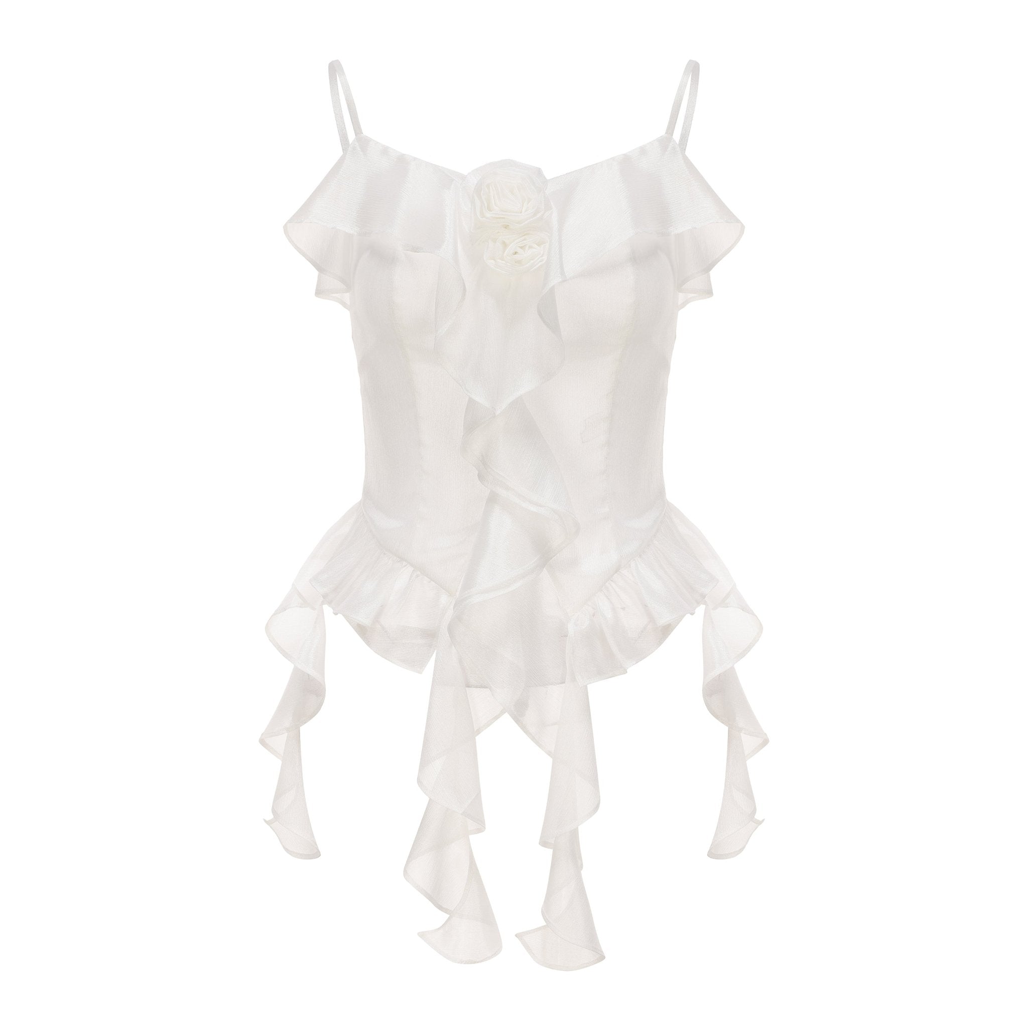 ARTE PURA White Wave Lace Camisole | MADA IN CHINA