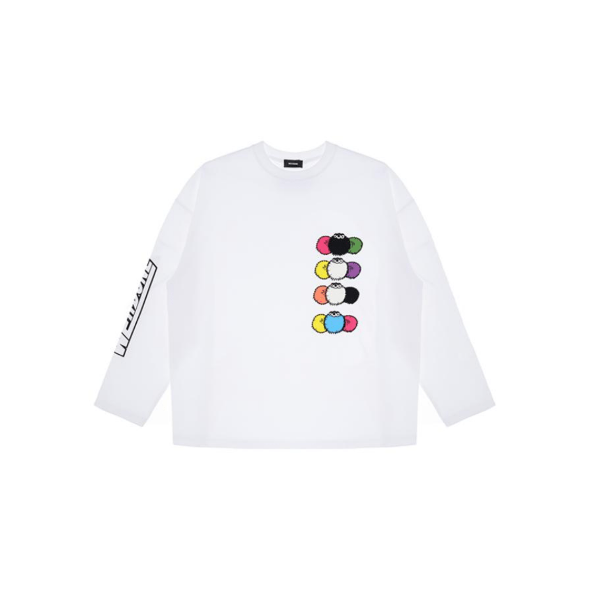WE11DONE WHITE WE11DONE DUST DOUBLE LOGO LONG T - SHIRT | MADAX