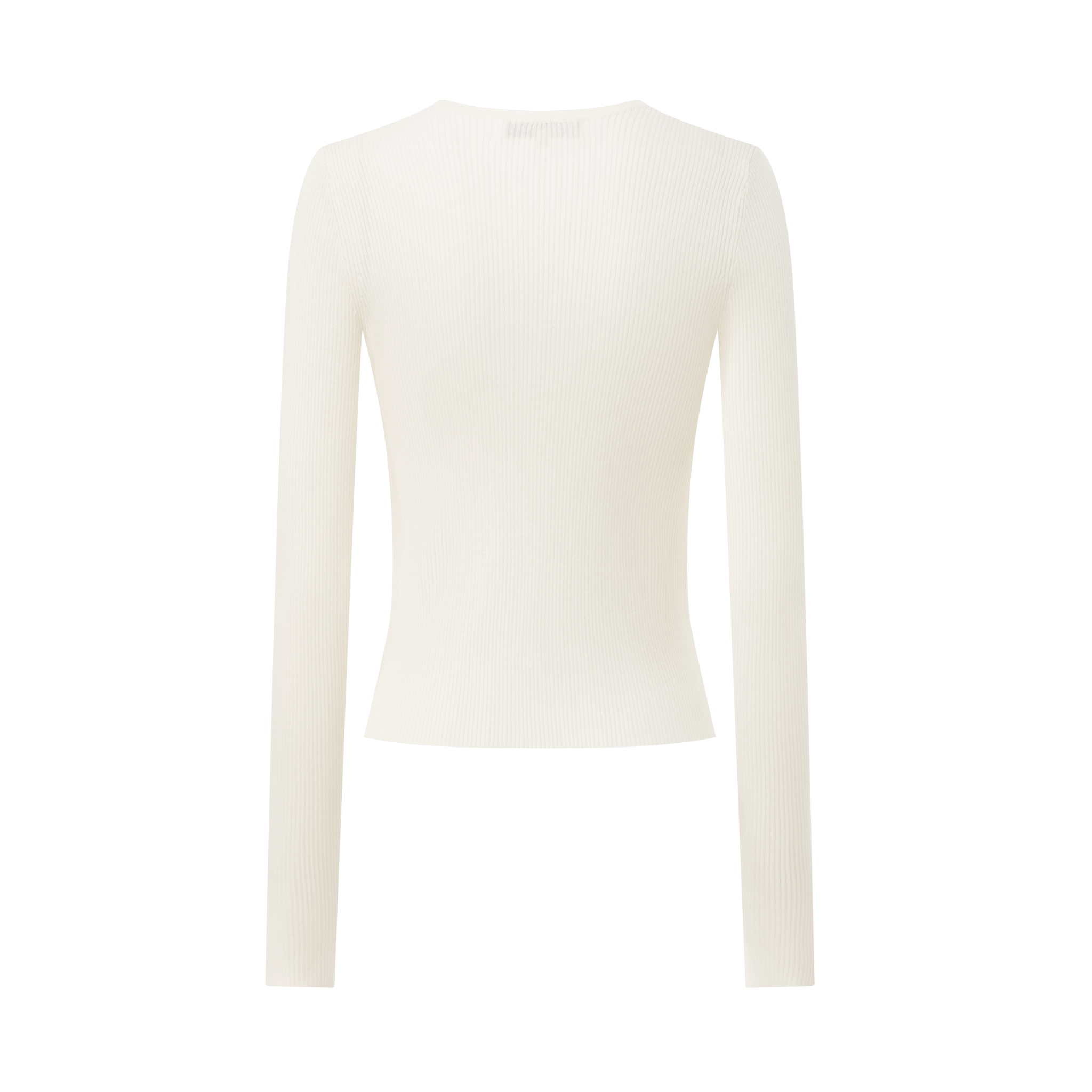 Climax Vision White Wool Blend V - Neck Lace - Up Knit Cardigan  | MADAX