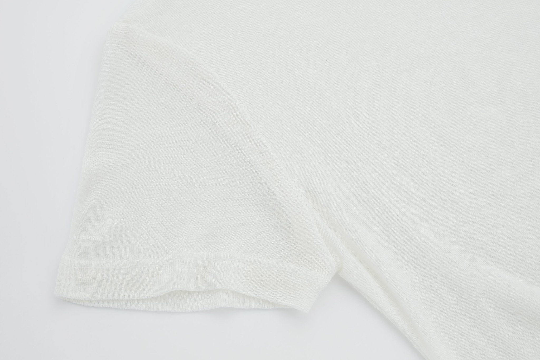 Maca Kaka White Wool Short - sleeved Top | MADA IN CHINA