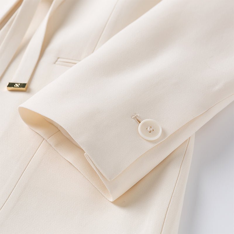 Ther. White Wool Silk Suit Jacket | MADA IN CHINA