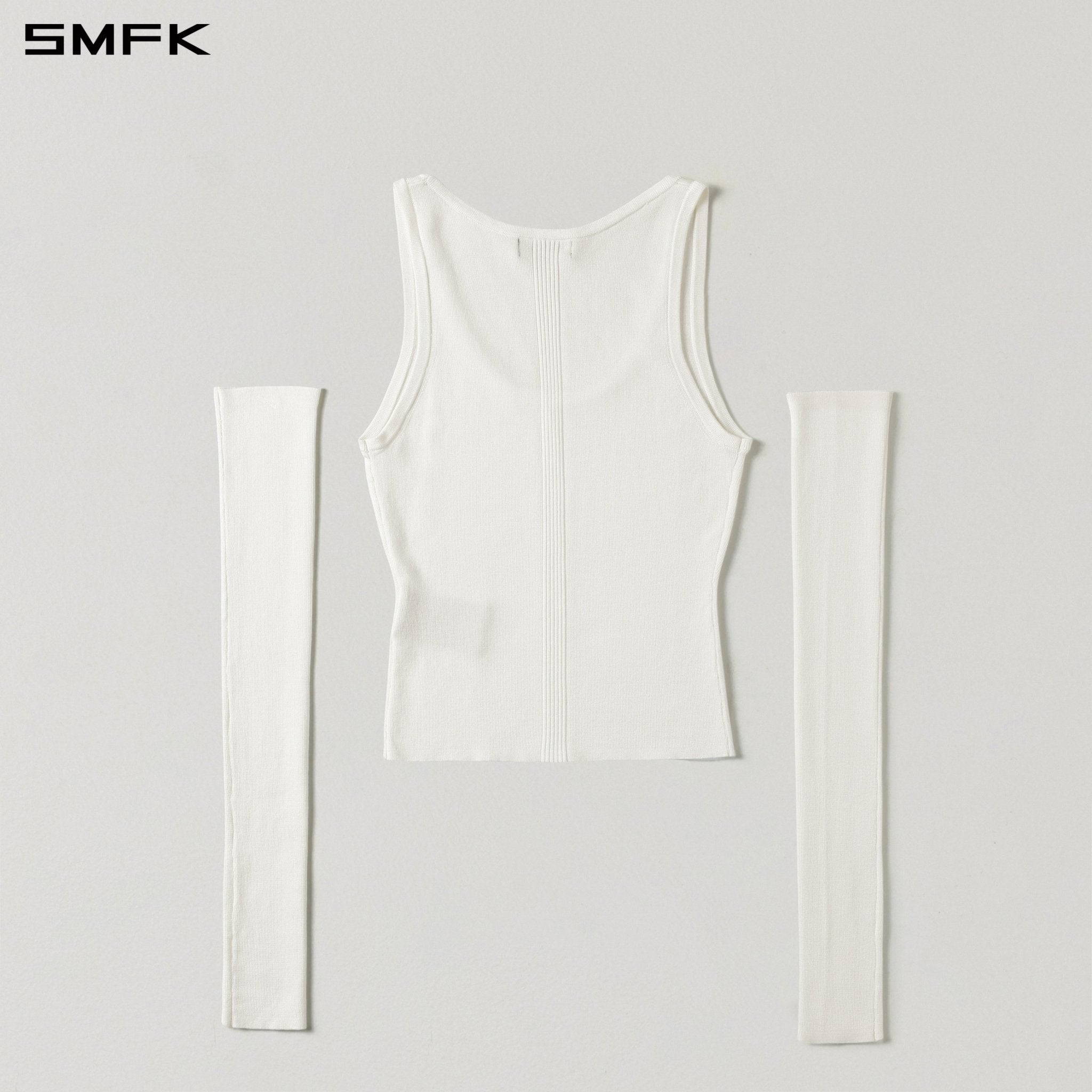 SMFK White Wool Vest | MADAX