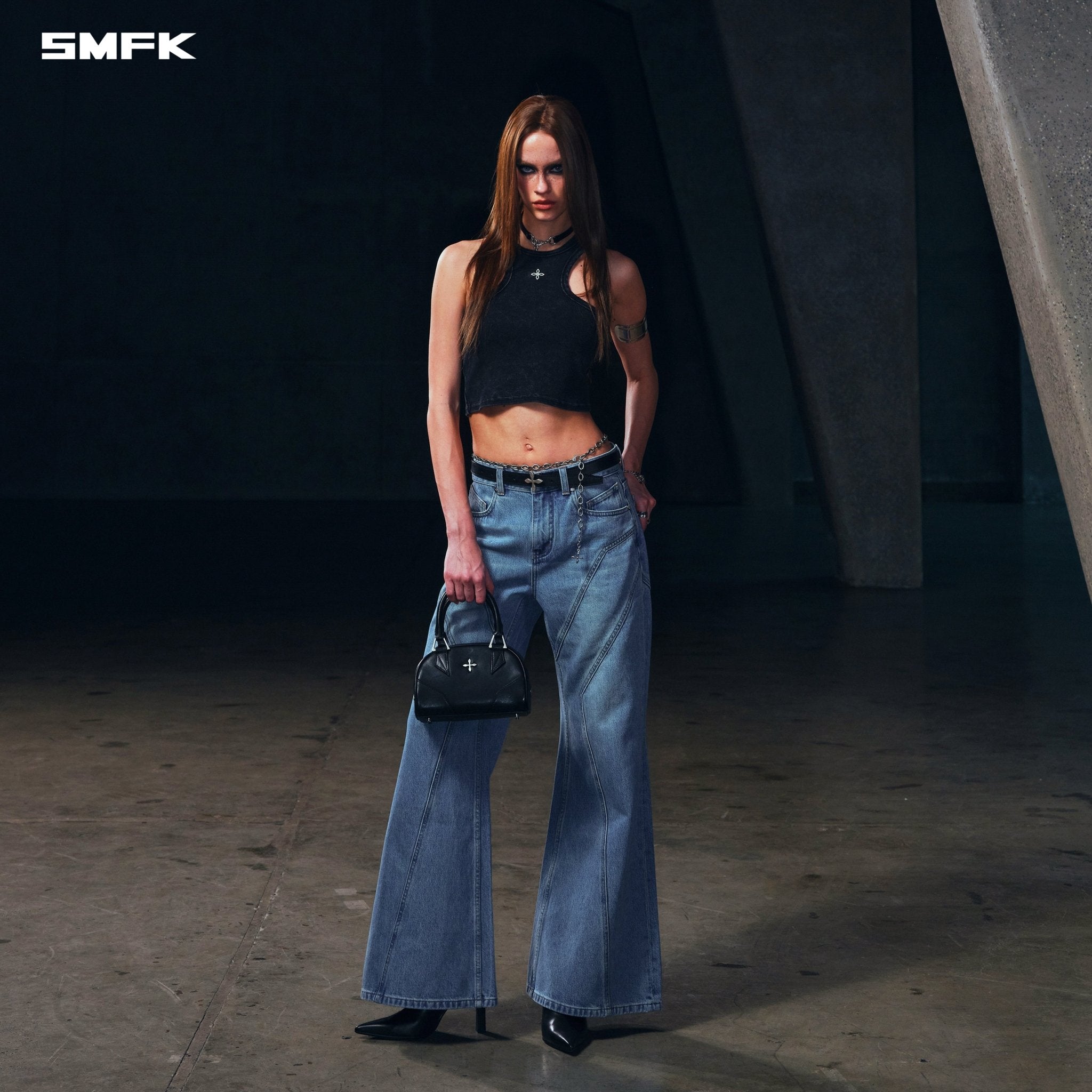 SMFK Wild Mirage Hurricane Denim Pants In Wild Blue | MADAX