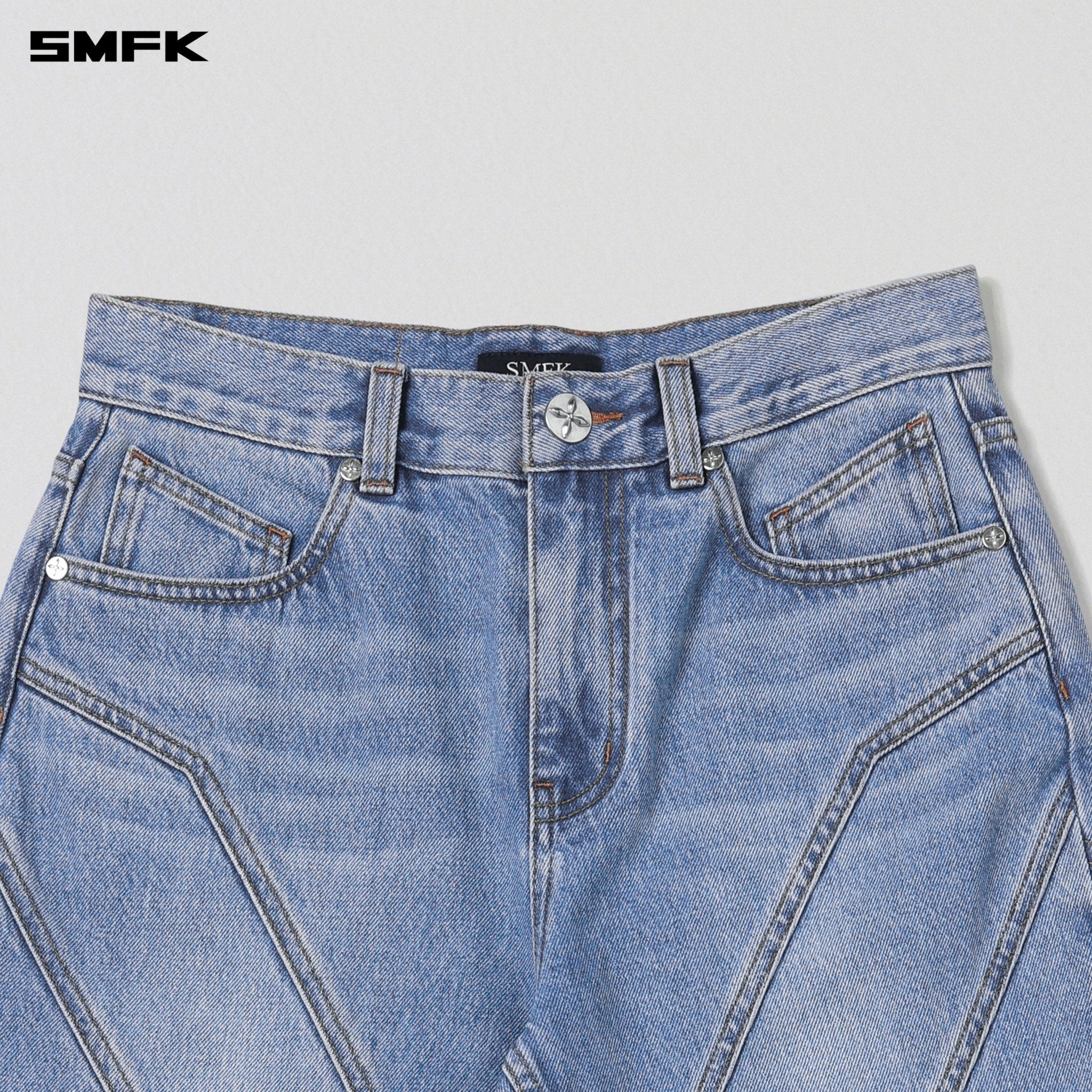 SMFK Wild Mirage Hurricane Denim Pants In Wild Blue | MADAX