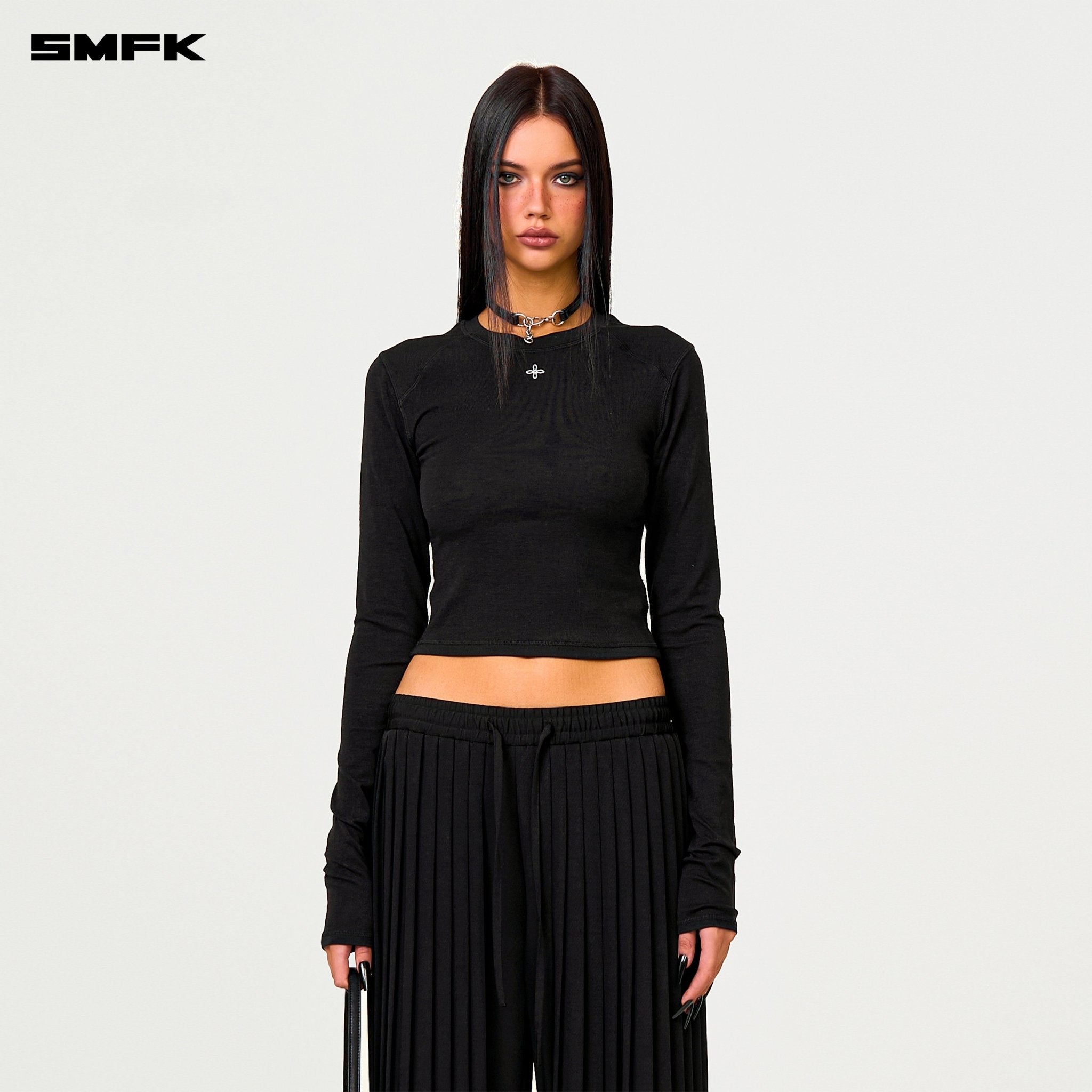 SMFK Wild World Pleated Trousers In Black | MADAX