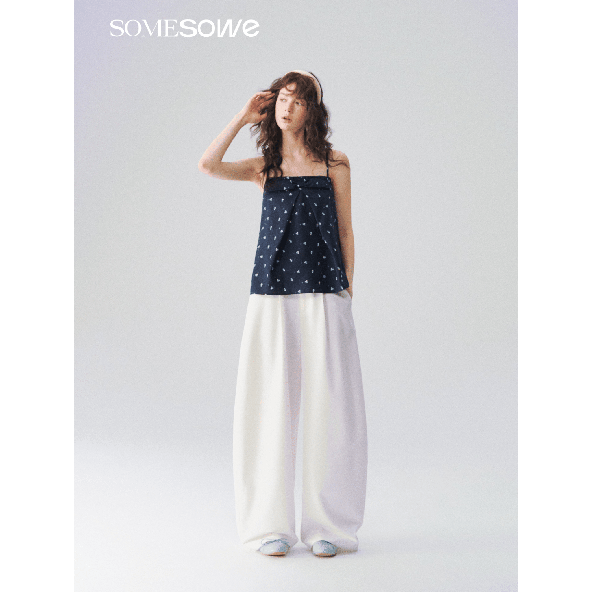 SOMESOWE Wildflower Narrative Camisole in Blue | MADAX