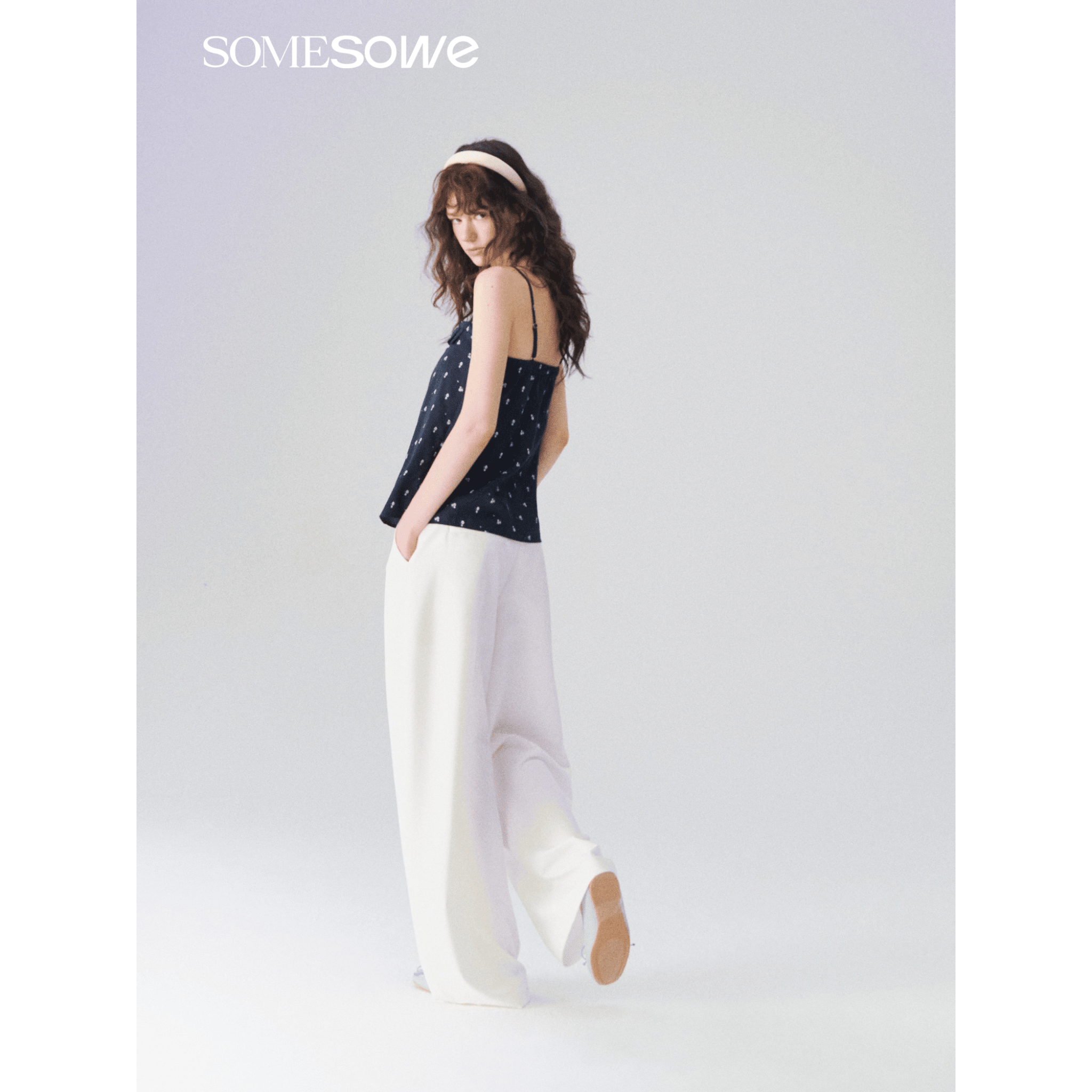SOMESOWE Wildflower Narrative Camisole in Blue | MADAX