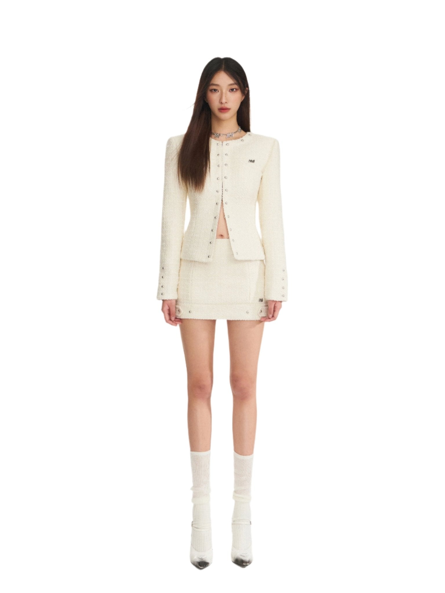 NAWS Woolen Coat White Knight Chanel Style Suit | MADAX