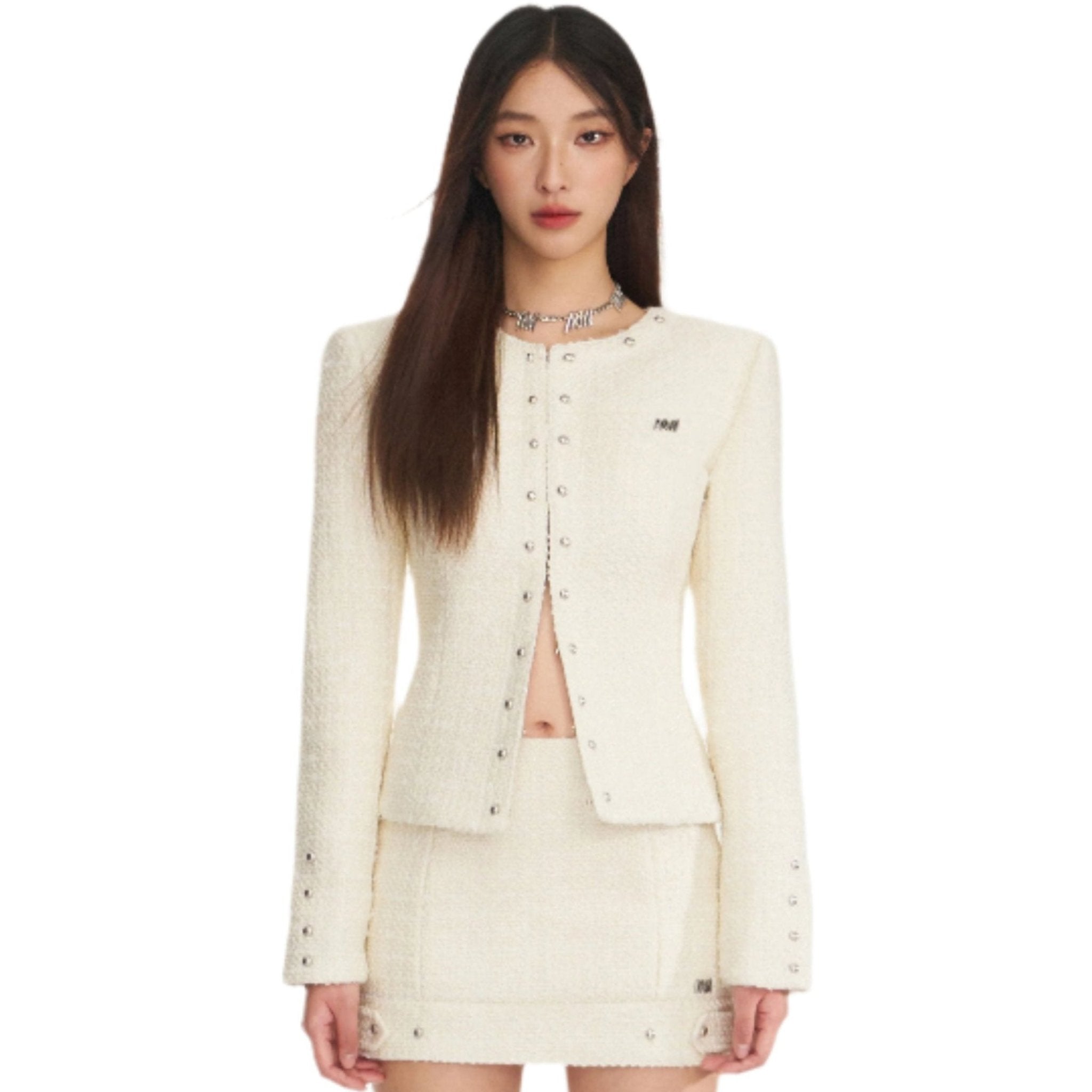 NAWS Woolen Coat White Knight Chanel Style Suit | MADAX