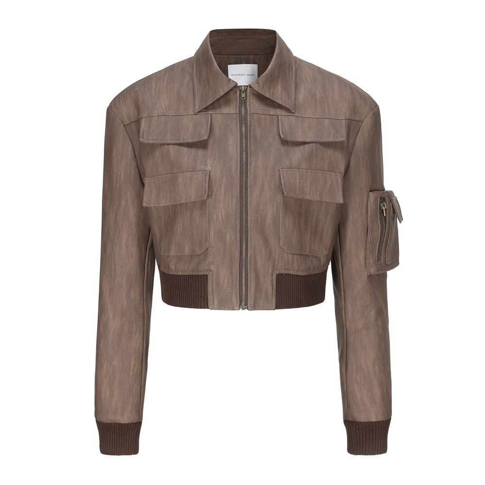 NECESSARY ANANKE Workwear Leather Jacket | MADA IN CHINA