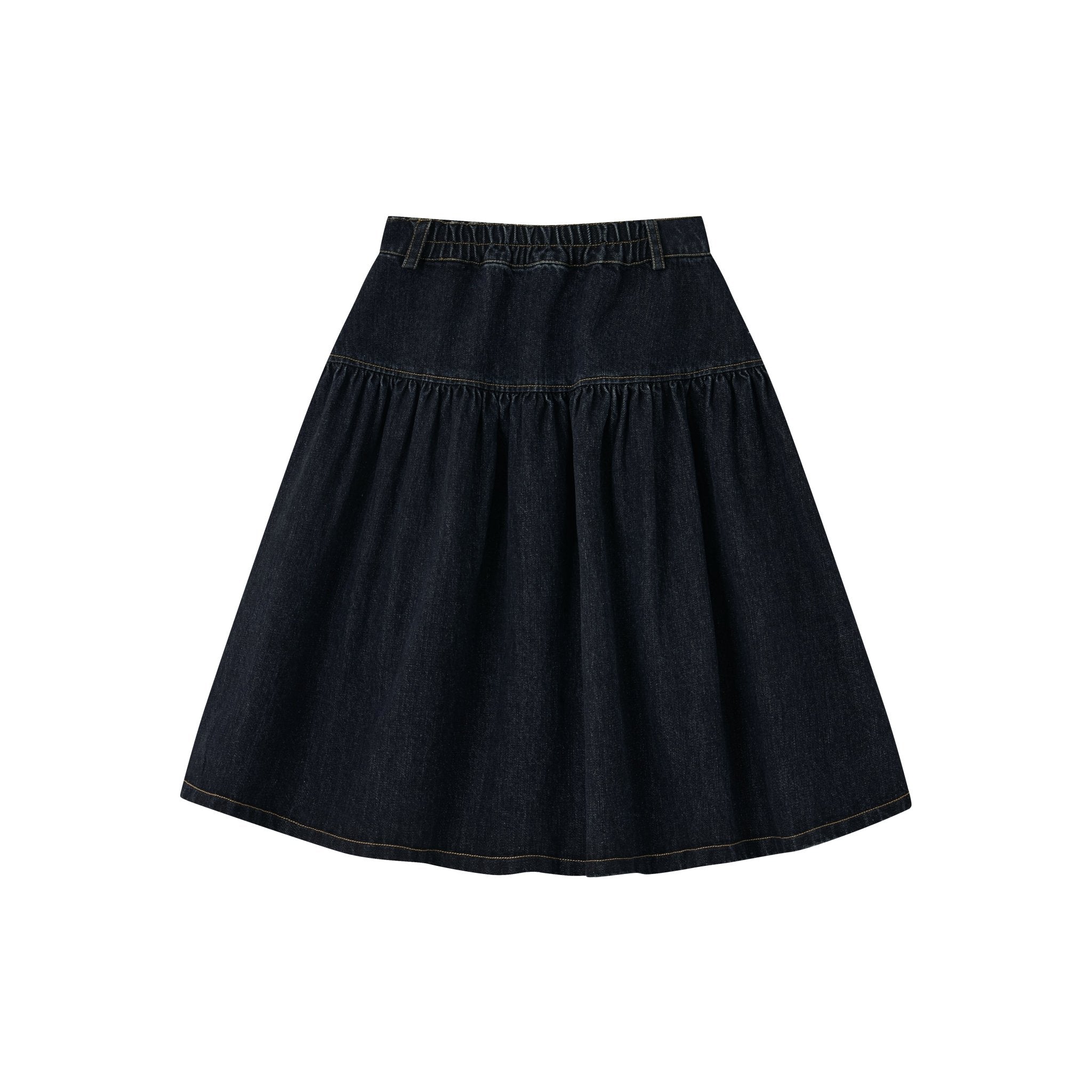 CHAOSCHAOS Workwear Retro Washed Denim Skirt In Denim Blue | MADAX