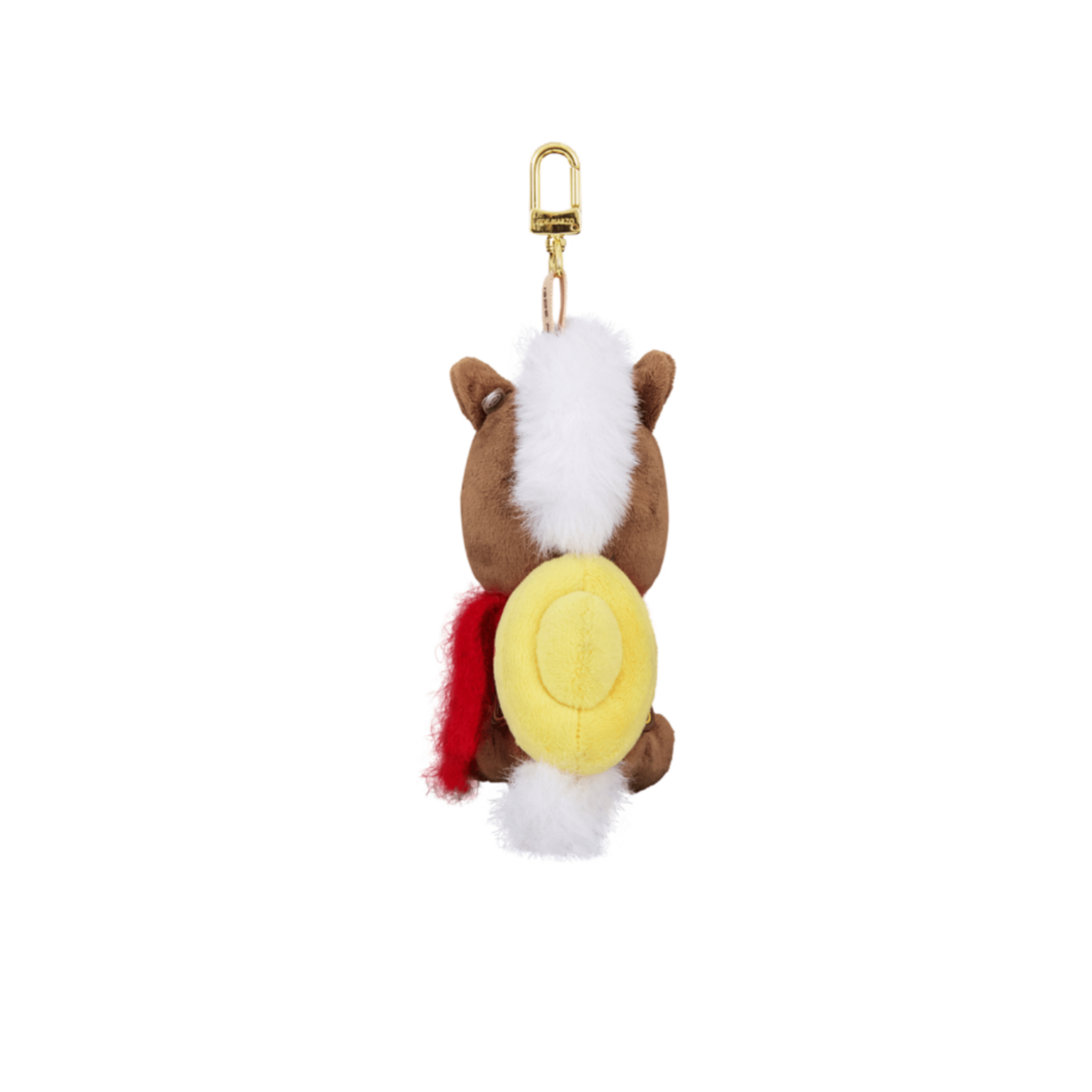 13DE MARZO Year of the Horse Limited Edition Gold Ingot Horsed Bear Plush Bag Keychain in Brown | MADAX