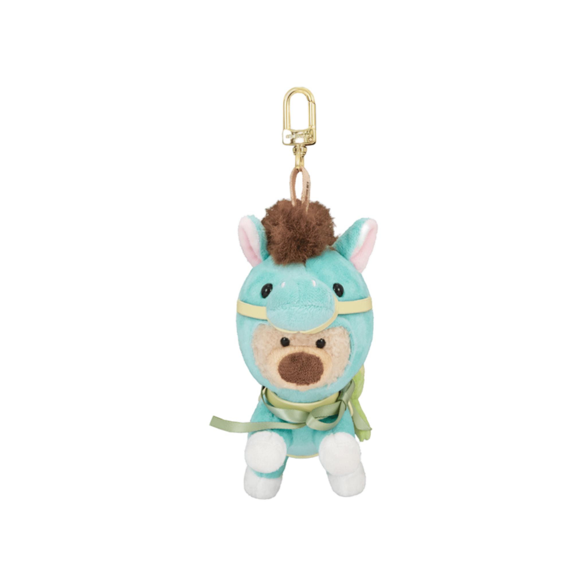 13DE MARZO Year of the Horse Limited Edition Lucky Star Horsed Bear Plush Bag Keychain in Blue - green | MADAX