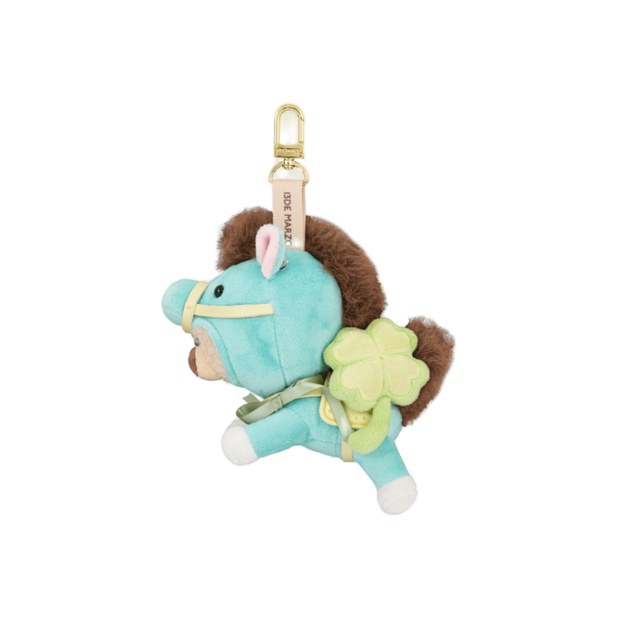 13DE MARZO Year of the Horse Limited Edition Lucky Star Horsed Bear Plush Bag Keychain in Blue - green | MADAX