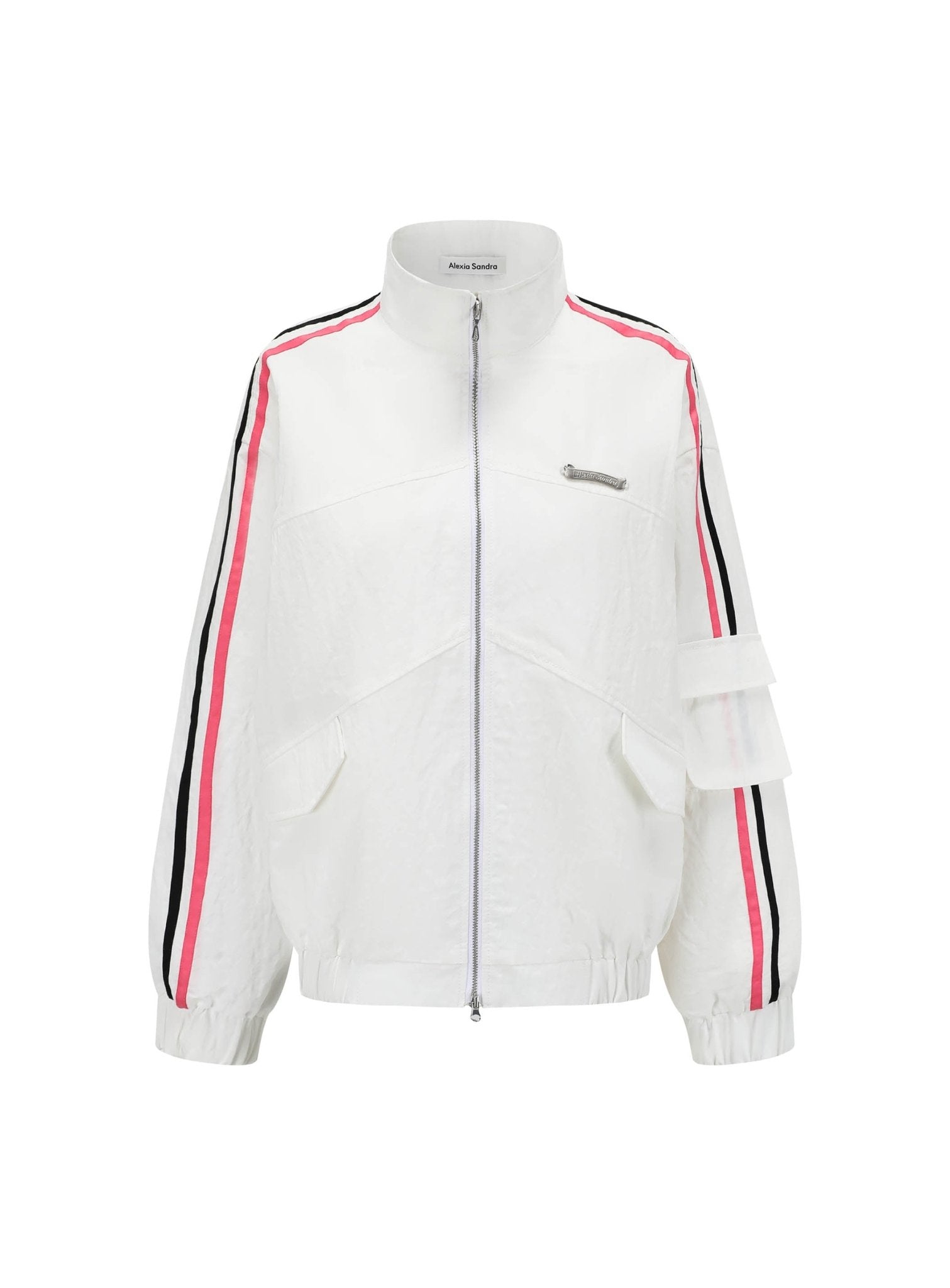 ALEXIA SANDRA Zip - Up Track Jacket White | MADA IN CHINA