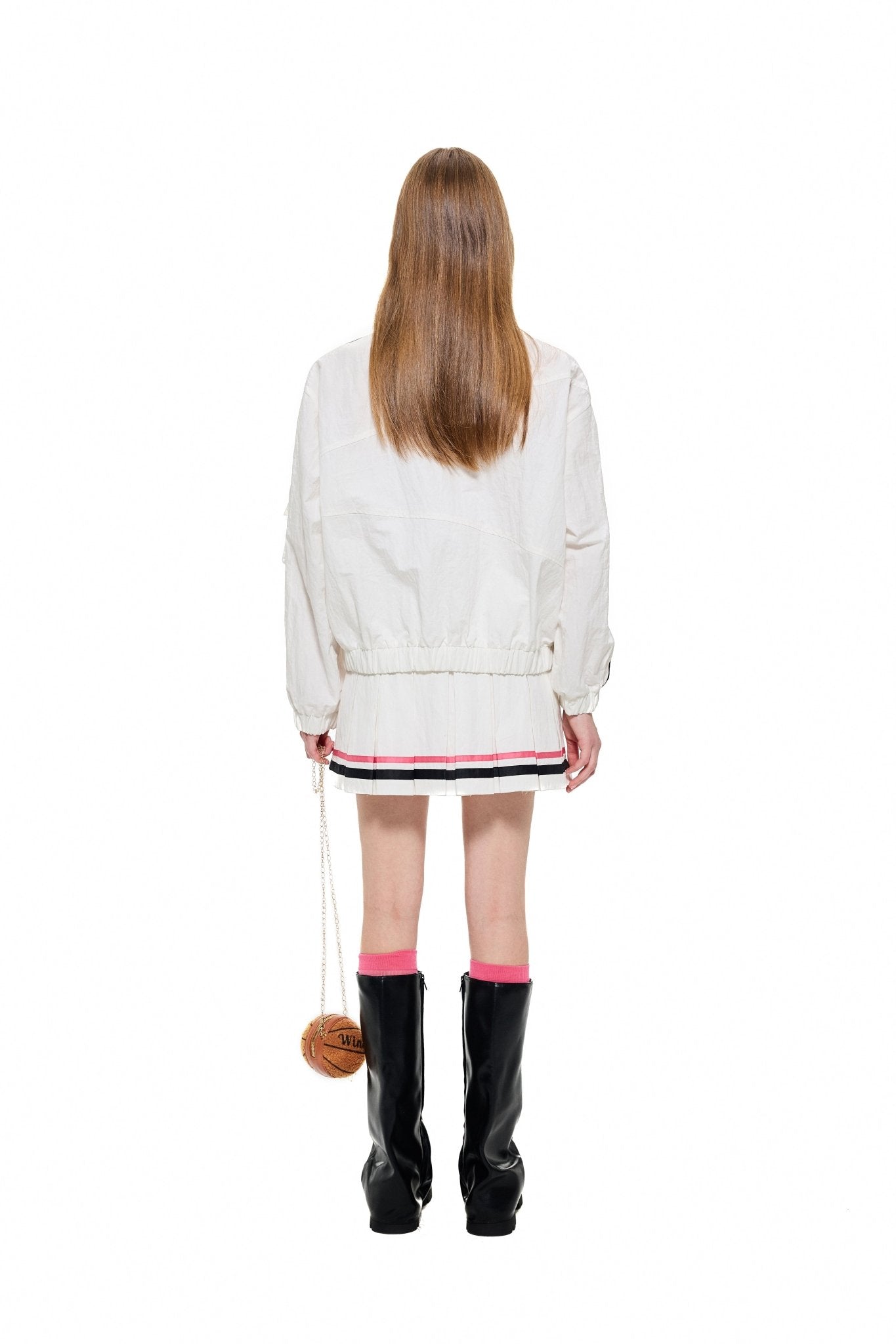 ALEXIA SANDRA Zip - Up Track Jacket White | MADA IN CHINA