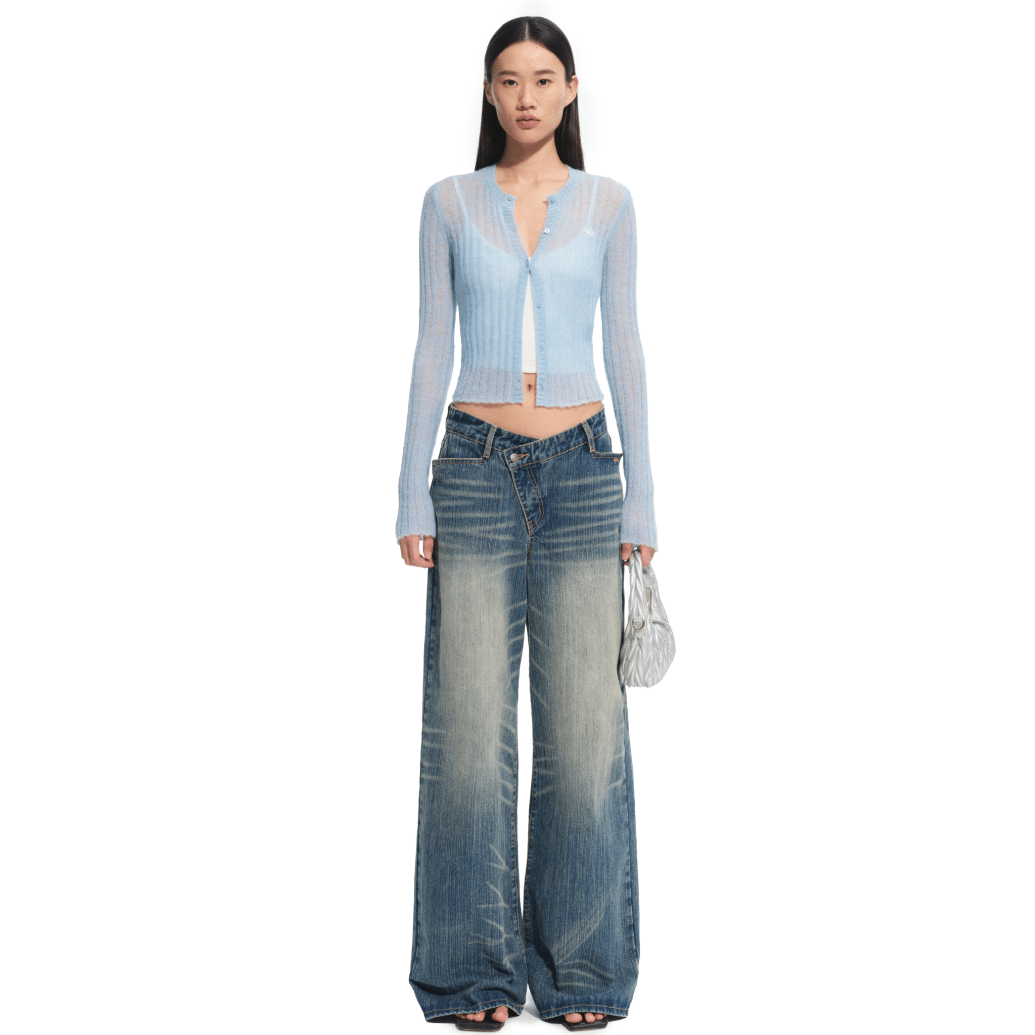 NAWS Zuli Knitted Cardigan in Blue | MADAX