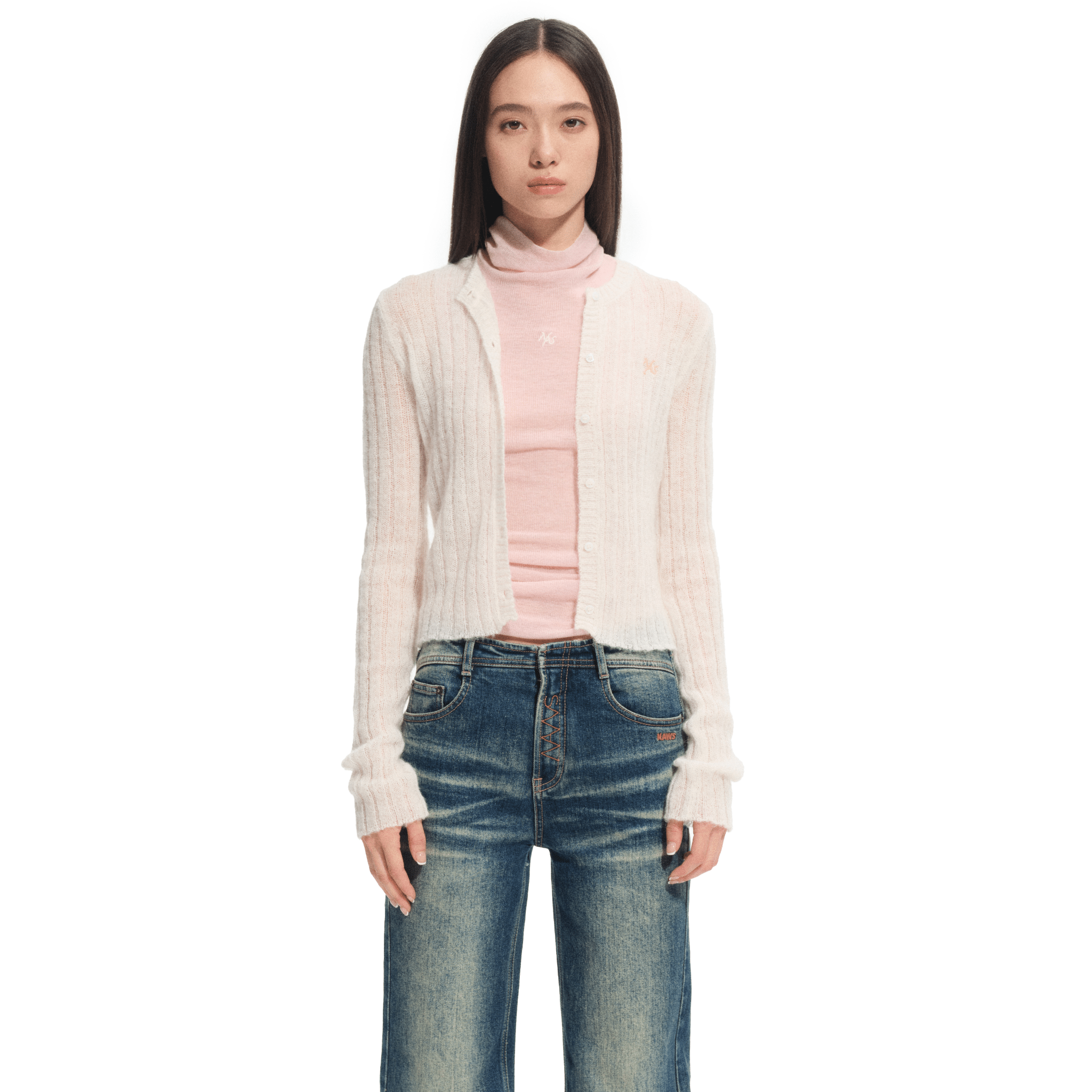 NAWS Zurich Knit Cardigan in White | MADAX