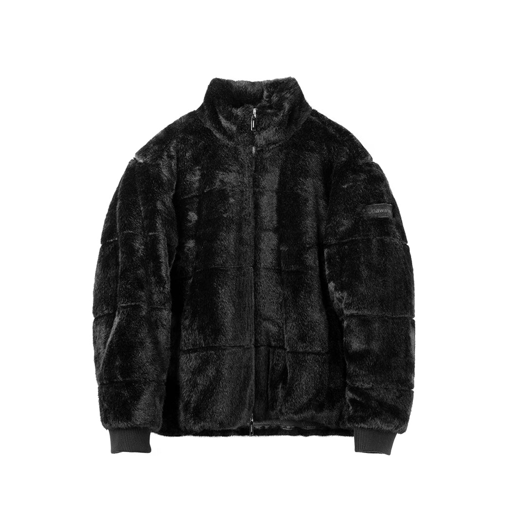 Metal Chain Mink Jacket Black