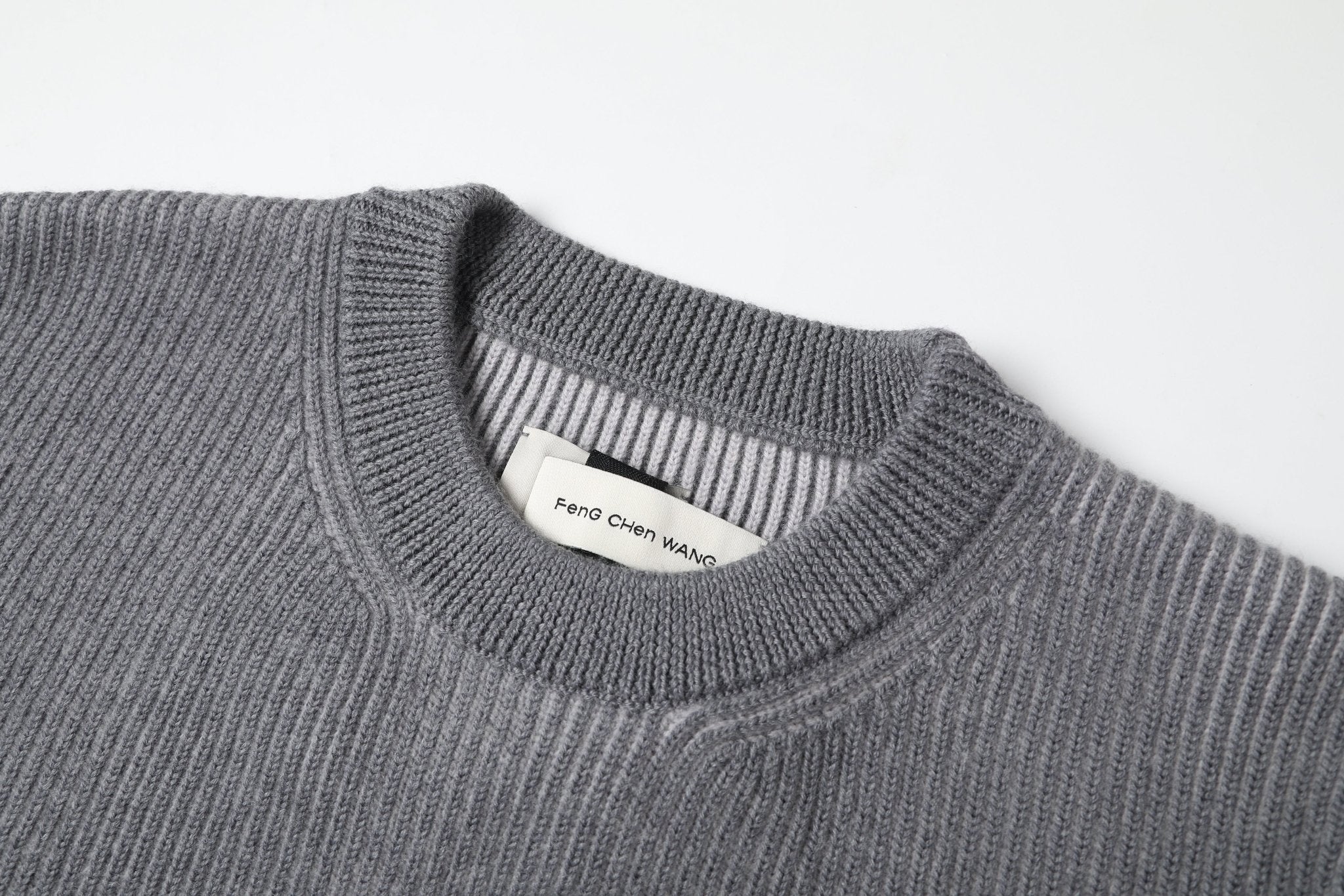 FENGCHEN WANG 2 In 1 Pullover Sweater Grey | MADA IN CHINA