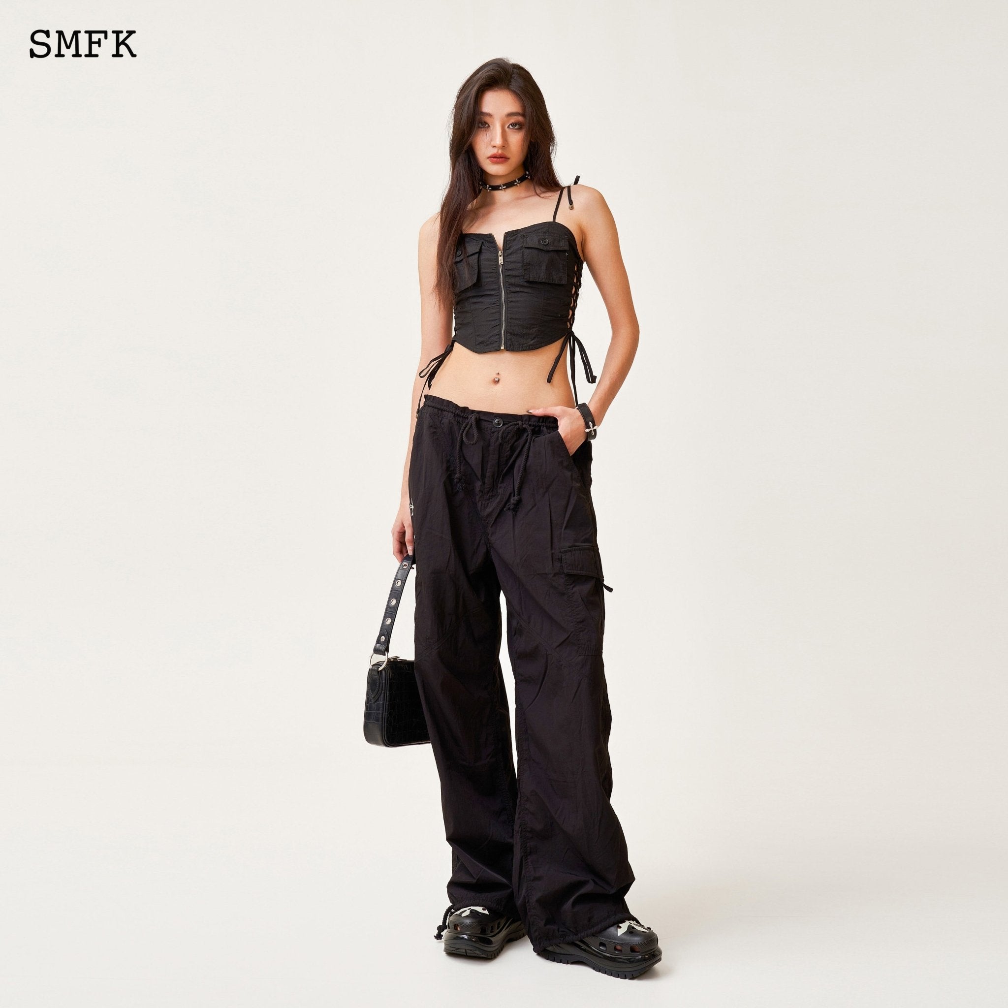 SMFK Ancient Myth Black Panther Paratrooper Cropped Top | MADA IN CHINA