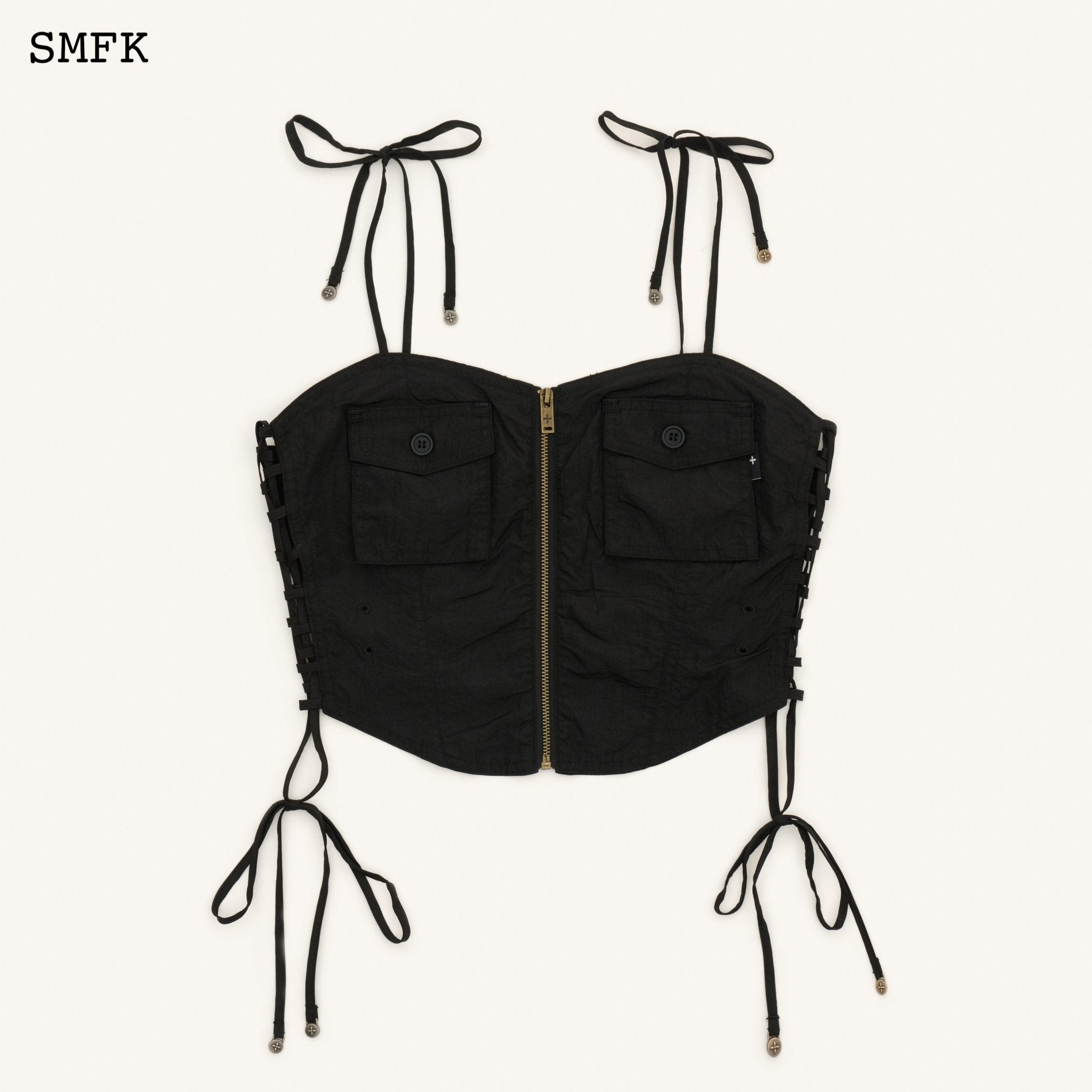 SMFK Ancient Myth Black Panther Paratrooper Cropped Top | MADA IN CHINA